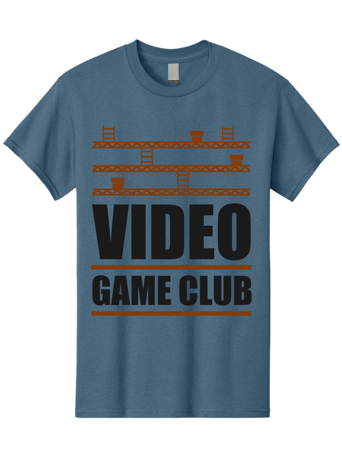 Video-Game-Club Men'S Graphic Tee, 100% Cotton, Comfortable Casual Summer Wear, Machine Washable, Video Game Club, Gaming Community, Retro Gaming, Pixel Art, Ladders, Platforms, Online Gaming Group, Gaming Culture -  Aaa665 7