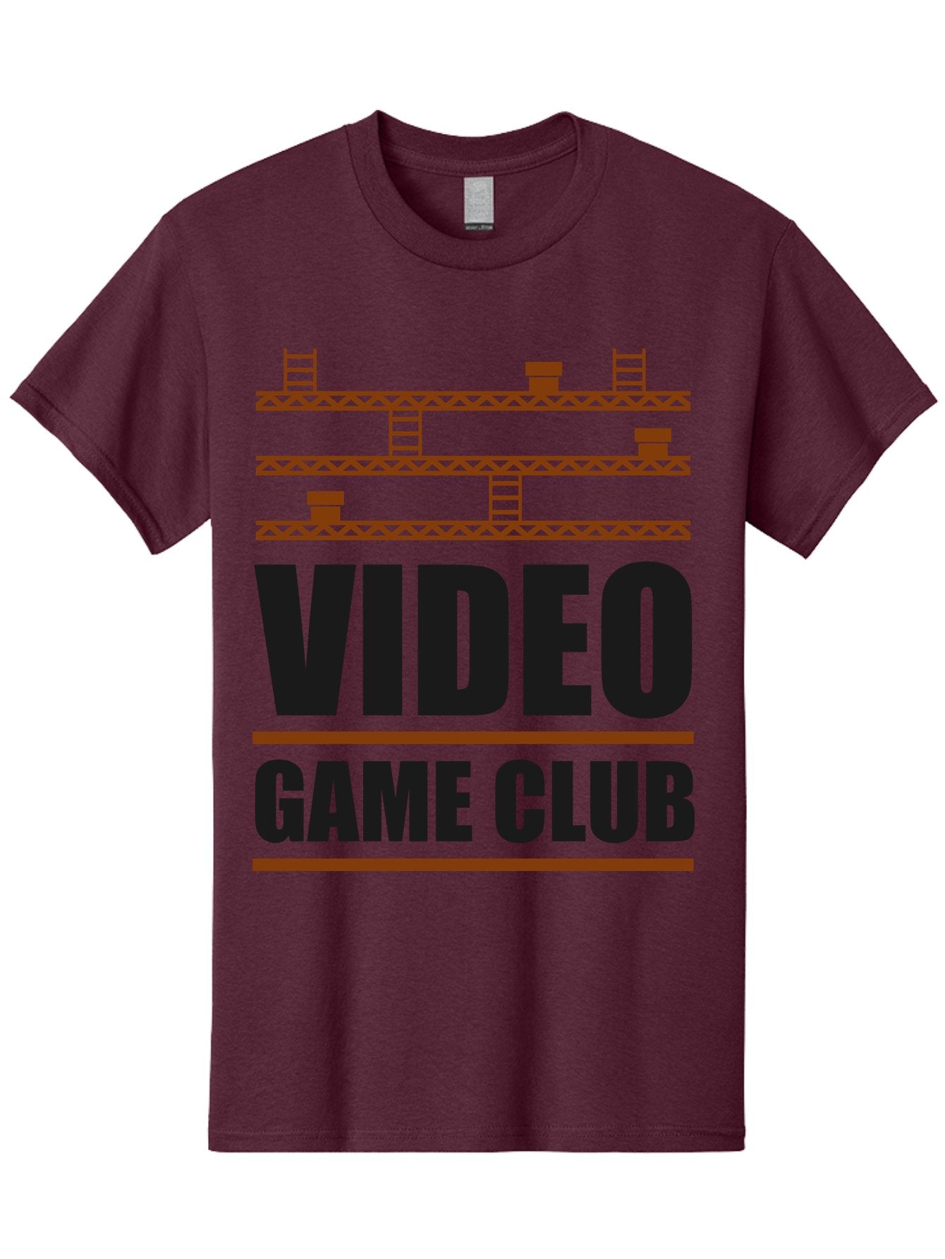 Video-Game-Club Men'S Graphic Tee, 100% Cotton, Comfortable Casual Summer Wear, Machine Washable, Video Game Club, Gaming Community, Retro Gaming, Pixel Art, Ladders, Platforms, Online Gaming Group, Gaming Culture -  Aaa665 6