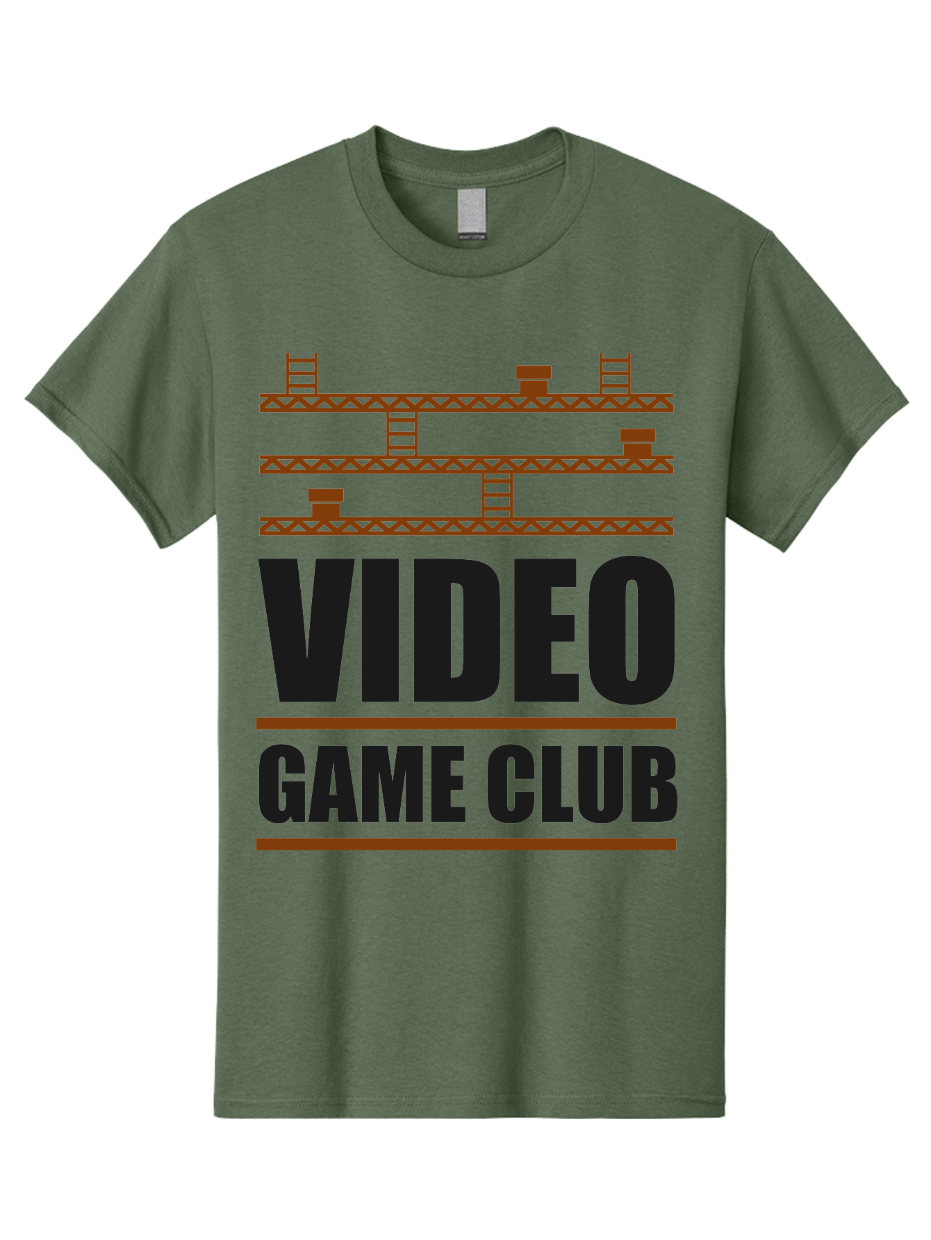 Video-Game-Club Men'S Graphic Tee, 100% Cotton, Comfortable Casual Summer Wear, Machine Washable, Video Game Club, Gaming Community, Retro Gaming, Pixel Art, Ladders, Platforms, Online Gaming Group, Gaming Culture -  Aaa665 15