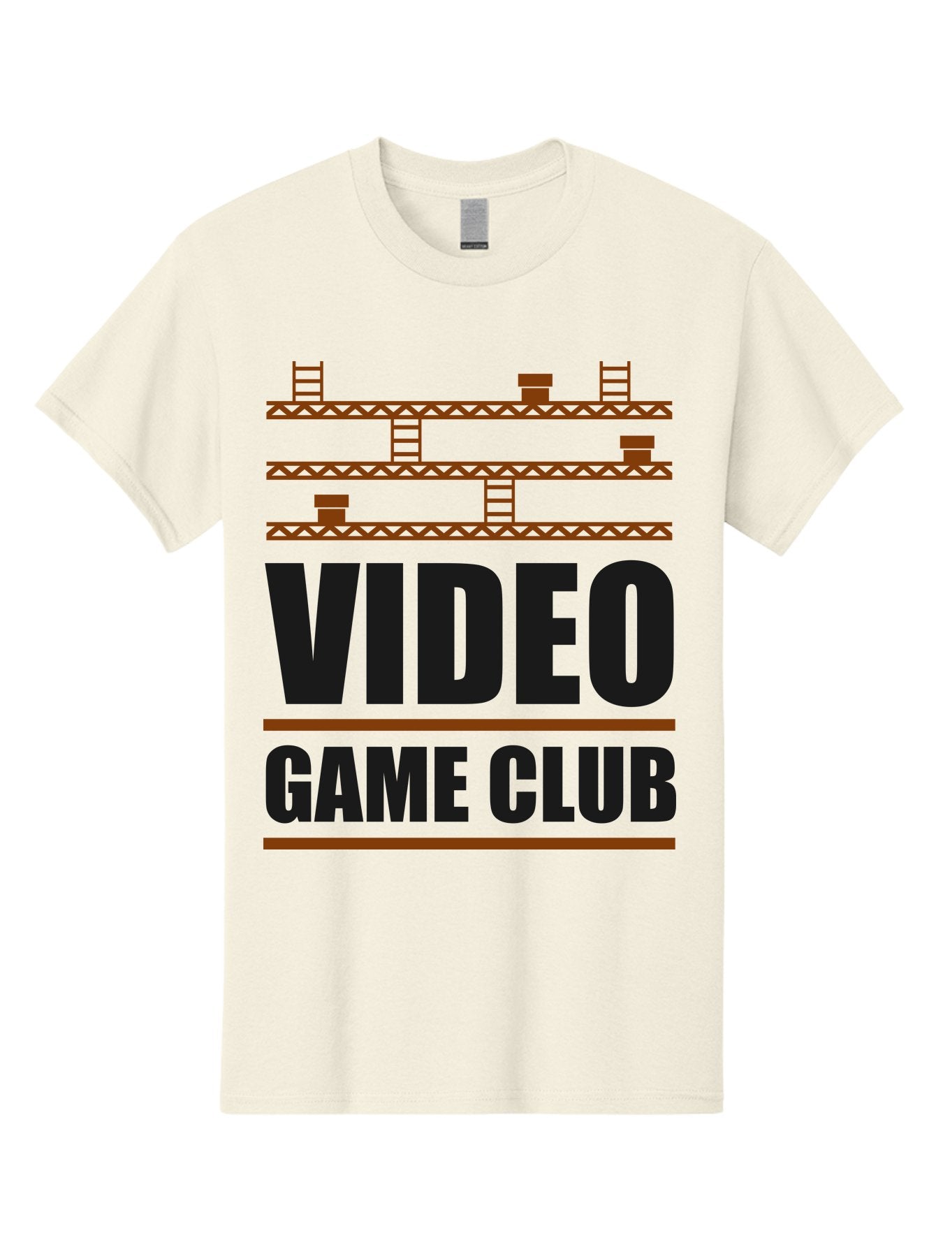 Video-Game-Club Men'S Graphic Tee, 100% Cotton, Comfortable Casual Summer Wear, Machine Washable, Video Game Club, Gaming Community, Retro Gaming, Pixel Art, Ladders, Platforms, Online Gaming Group, Gaming Culture -  Aaa665 13