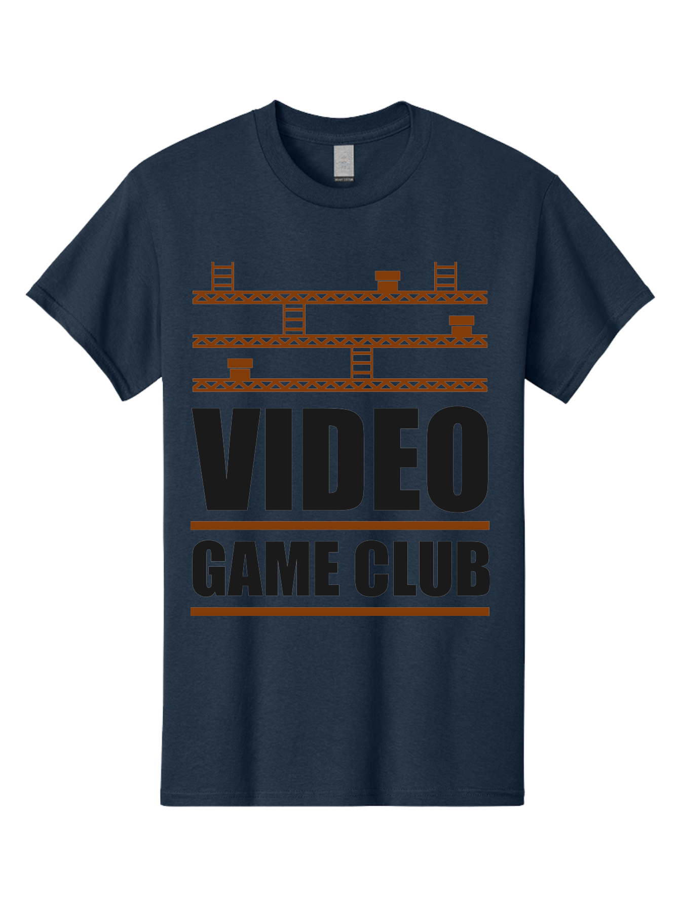 Video-Game-Club Men'S Graphic Tee, 100% Cotton, Comfortable Casual Summer Wear, Machine Washable, Video Game Club, Gaming Community, Retro Gaming, Pixel Art, Ladders, Platforms, Online Gaming Group, Gaming Culture -  Aaa665 19