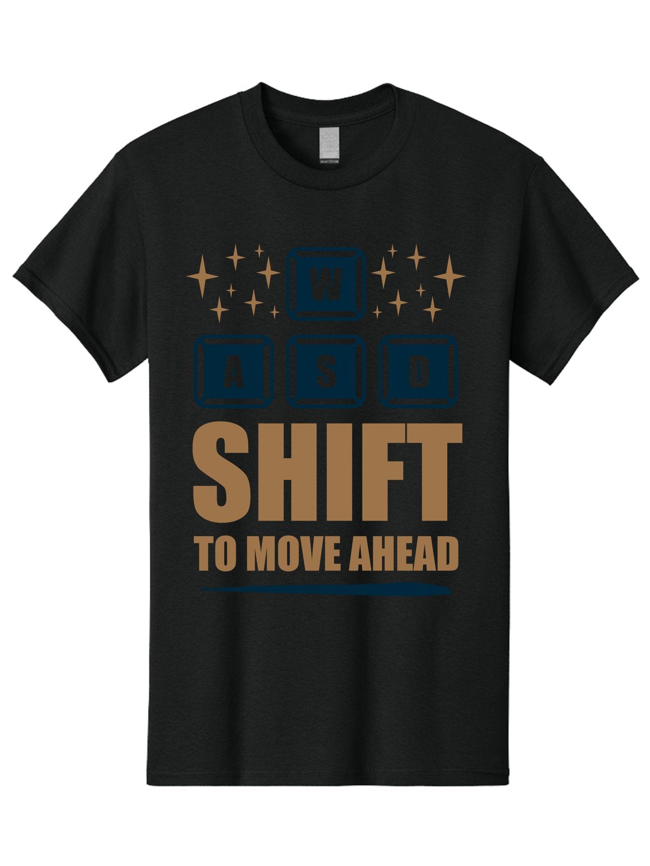Wasd-Shift-To-Move-Ahead Men'S Graphic Tee, 100% Cotton, Comfortable Casual Summer Wear, Machine Washable, Gaming Keyboard Controls, Wasd Keys, Shift Key, Gaming Tips, Move Ahead, Progress, Gaming Movement, Keyboard Shortcuts, Gaming Advice -  Aaa667 7