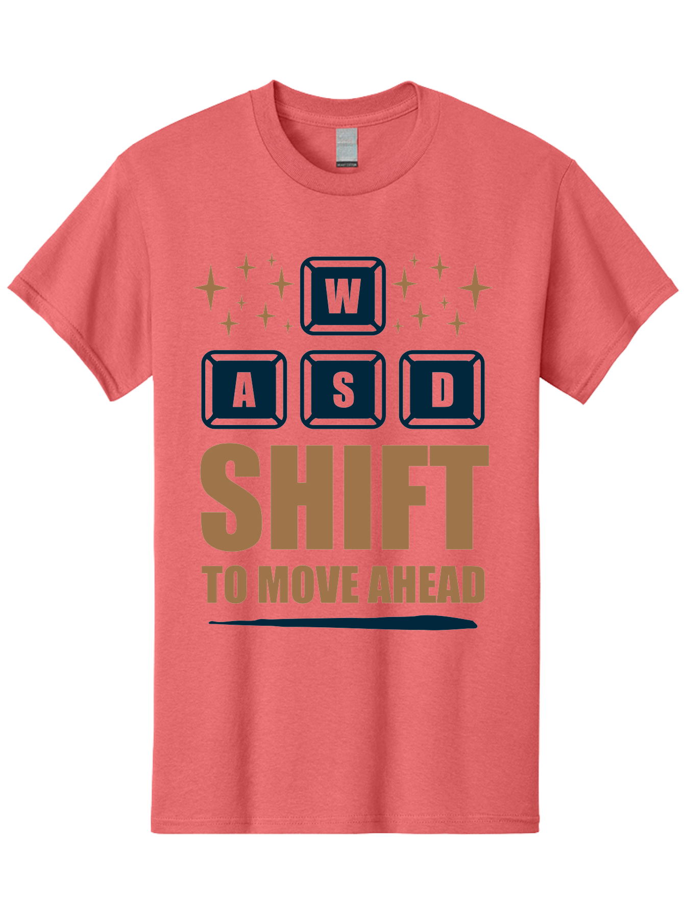Wasd-Shift-To-Move-Ahead Men'S Graphic Tee, 100% Cotton, Comfortable Casual Summer Wear, Machine Washable, Gaming Keyboard Controls, Wasd Keys, Shift Key, Gaming Tips, Move Ahead, Progress, Gaming Movement, Keyboard Shortcuts, Gaming Advice -  Aaa667 17