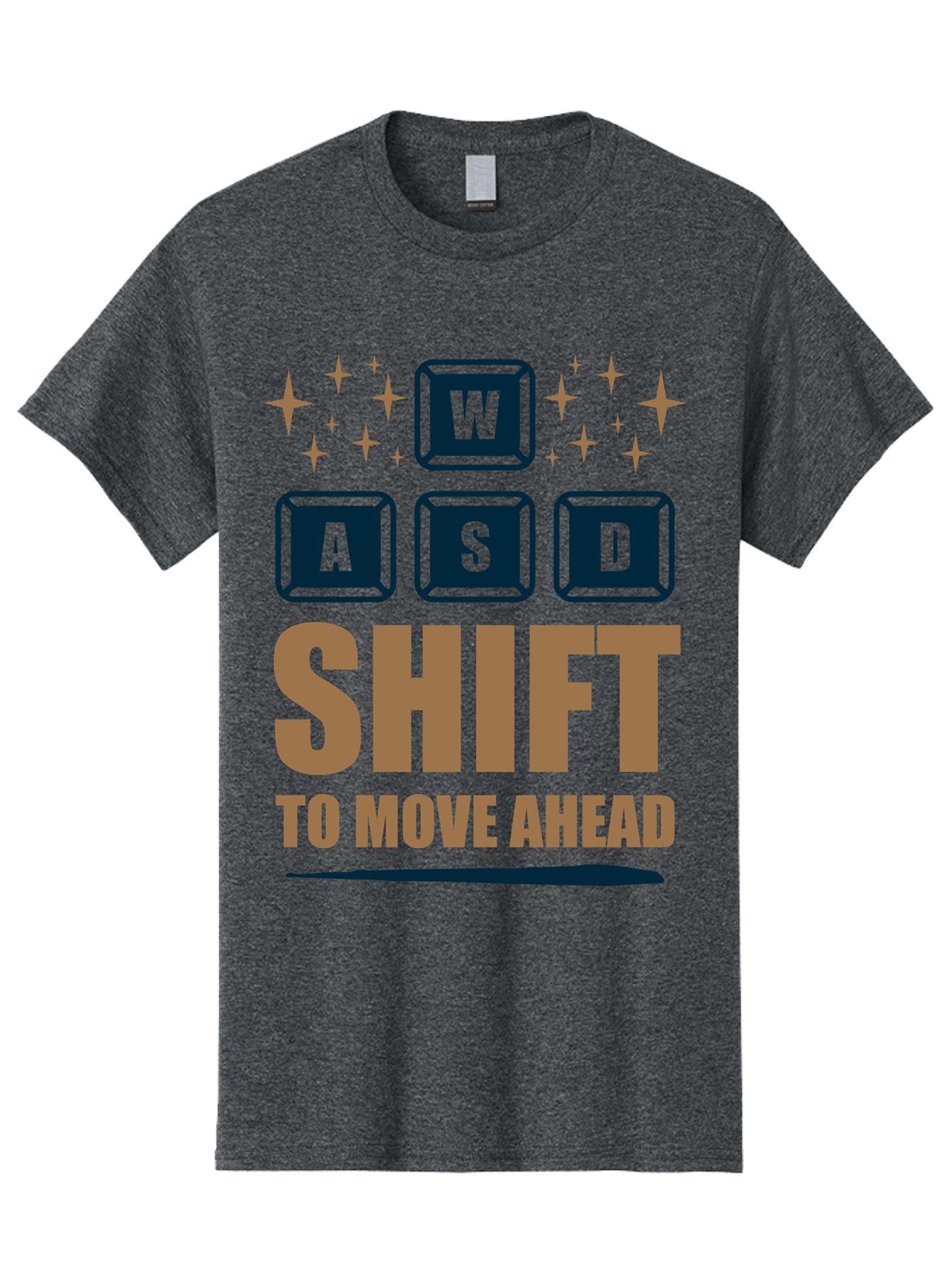 Wasd-Shift-To-Move-Ahead Men'S Graphic Tee, 100% Cotton, Comfortable Casual Summer Wear, Machine Washable, Gaming Keyboard Controls, Wasd Keys, Shift Key, Gaming Tips, Move Ahead, Progress, Gaming Movement, Keyboard Shortcuts, Gaming Advice -  Aaa667 10