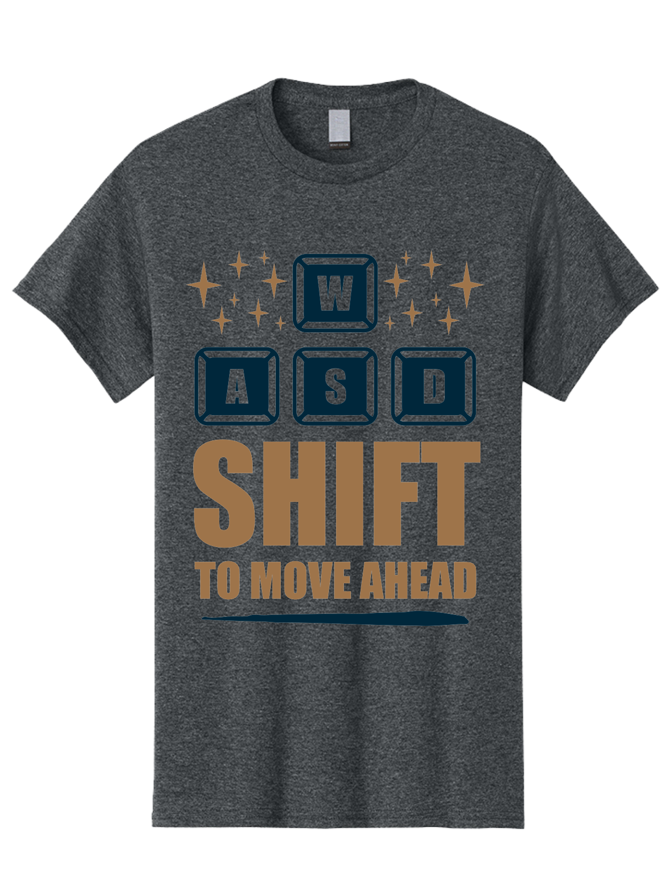 Wasd-Shift-To-Move-Ahead Men'S Graphic Tee, 100% Cotton, Comfortable Casual Summer Wear, Machine Washable, Gaming Keyboard Controls, Wasd Keys, Shift Key, Gaming Tips, Move Ahead, Progress, Gaming Movement, Keyboard Shortcuts, Gaming Advice -  Aaa667 7