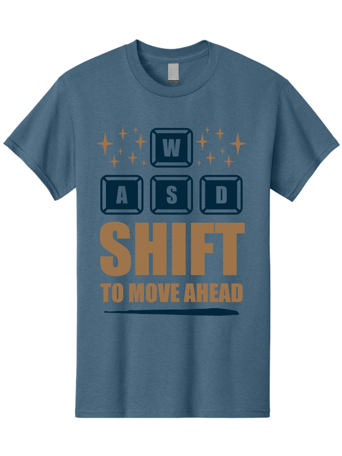 Wasd-Shift-To-Move-Ahead Men'S Graphic Tee, 100% Cotton, Comfortable Casual Summer Wear, Machine Washable, Gaming Keyboard Controls, Wasd Keys, Shift Key, Gaming Tips, Move Ahead, Progress, Gaming Movement, Keyboard Shortcuts, Gaming Advice -  Aaa667 8