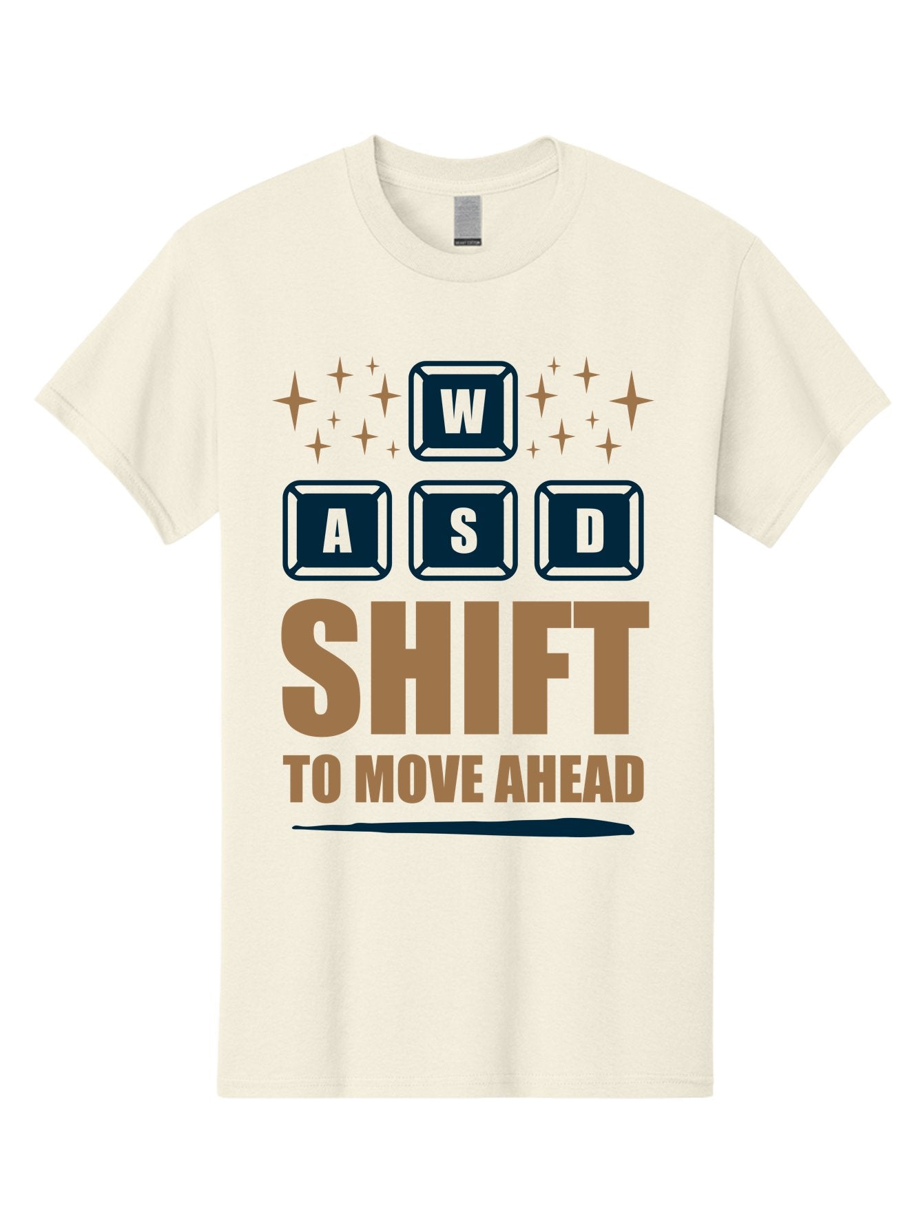 Wasd-Shift-To-Move-Ahead Men'S Graphic Tee, 100% Cotton, Comfortable Casual Summer Wear, Machine Washable, Gaming Keyboard Controls, Wasd Keys, Shift Key, Gaming Tips, Move Ahead, Progress, Gaming Movement, Keyboard Shortcuts, Gaming Advice -  Aaa667 9
