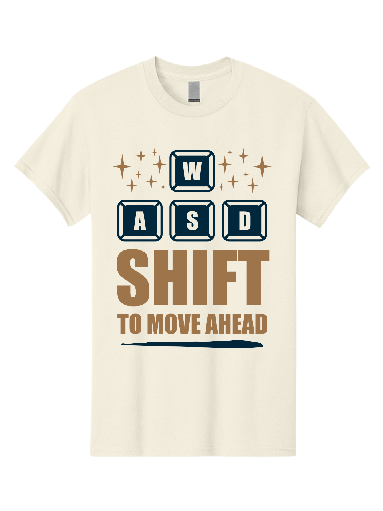 Wasd-Shift-To-Move-Ahead Men'S Graphic Tee, 100% Cotton, Comfortable Casual Summer Wear, Machine Washable, Gaming Keyboard Controls, Wasd Keys, Shift Key, Gaming Tips, Move Ahead, Progress, Gaming Movement, Keyboard Shortcuts, Gaming Advice -  Aaa667 17