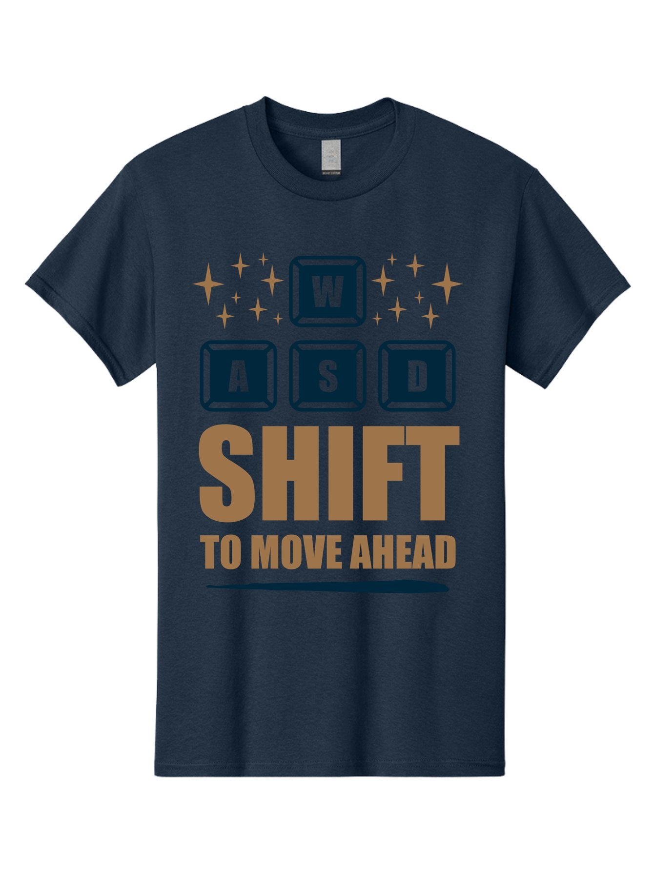 Wasd-Shift-To-Move-Ahead Men'S Graphic Tee, 100% Cotton, Comfortable Casual Summer Wear, Machine Washable, Gaming Keyboard Controls, Wasd Keys, Shift Key, Gaming Tips, Move Ahead, Progress, Gaming Movement, Keyboard Shortcuts, Gaming Advice -  Aaa667 12
