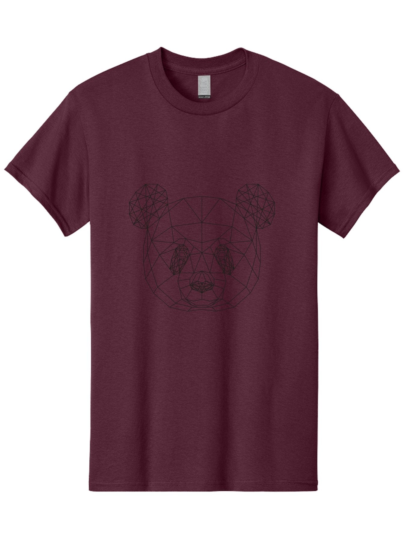 Geometric-Bear-Face Men'S Graphic Tee, 100% Cotton, Comfortable Casual Summer Wear, Machine Washable, Low Poly Bear, Geometric Art, Modern Design, Wireframe Style, Abstract Animal, Digital Illustration, Futuristic Graphics, -  Aaa680 7