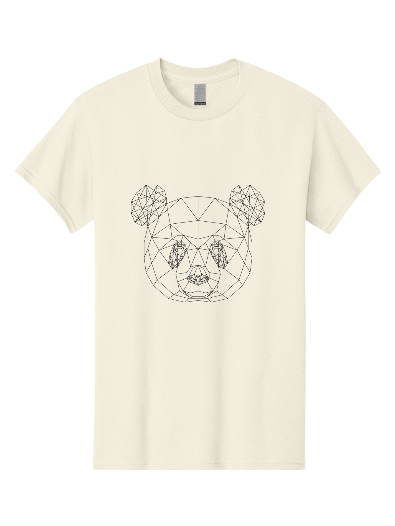 Geometric-Bear-Face Men'S Graphic Tee, 100% Cotton, Comfortable Casual Summer Wear, Machine Washable, Low Poly Bear, Geometric Art, Modern Design, Wireframe Style, Abstract Animal, Digital Illustration, Futuristic Graphics, -  Aaa680 17