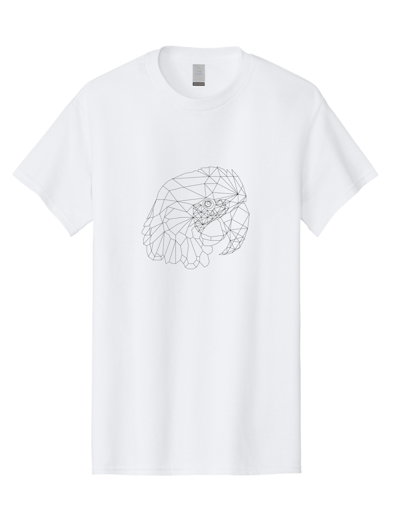 Geometric-Gorilla-Head Men'S Graphic Tee, 100% Cotton, Comfortable Casual Summer Wear, Machine Washable, Geometric Gorilla, Low Poly Art, Stylized Animal, Minimalist Design, Wireframe Illustration, Abstract Gorilla, Modern Art, -  Aaa701 29