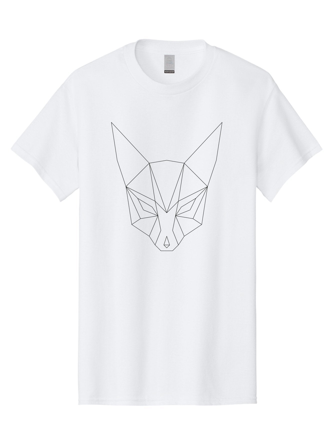 Geometric-Wolf-Head-1 Men'S Graphic Tee, 100% Cotton, Comfortable Casual Summer Wear, Machine Washable, Geometric Wolf, Low Poly Art, Modern Design, Minimalist Style, Wolf Face, Abstract Animal, Futuristic Graphics, Digital Illustration, -  Aaa713 3