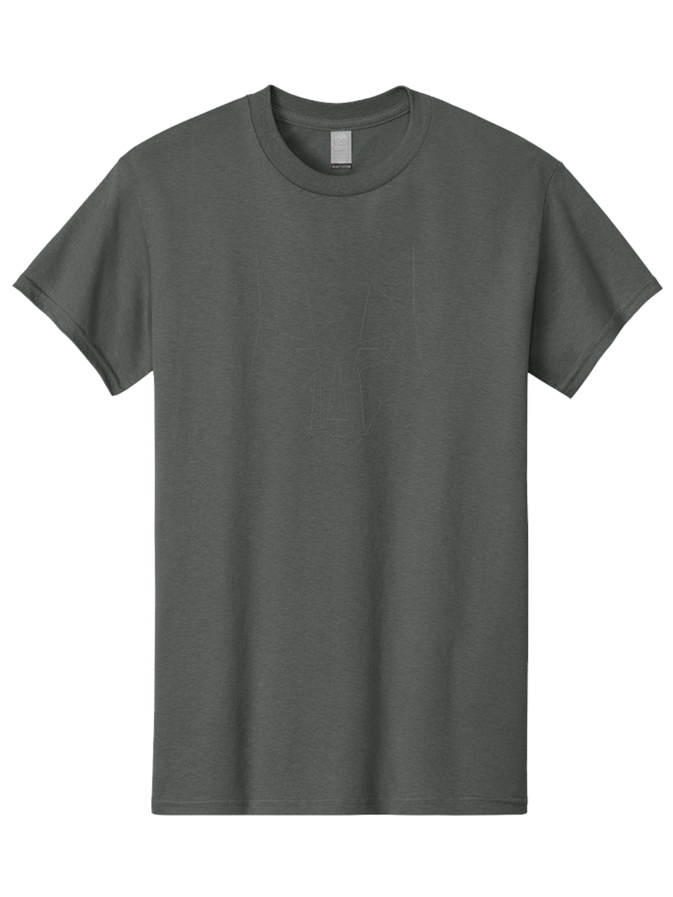 Geometric-Wolf-Head-3 Men'S Graphic Tee, 100% Cotton, Comfortable Casual Summer Wear, Machine Washable, Geometric Wolf, Low Poly Art, Modern Design, Minimalist Style, Black And White, Abstract Animal, Sharp Lines, Angular Shapes, -  Aaa715