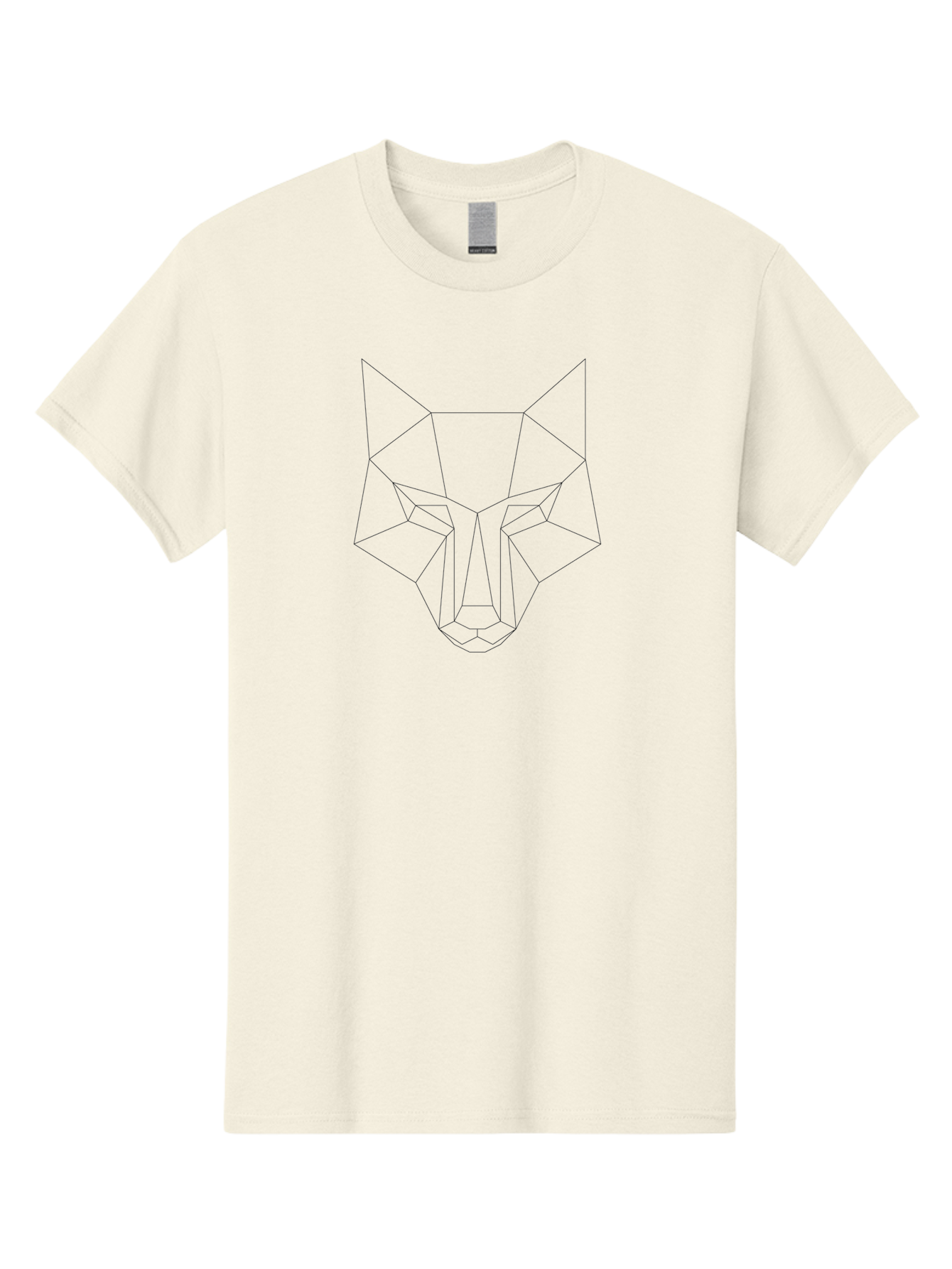 Geometric-Wolf-Head-3 Men'S Graphic Tee, 100% Cotton, Comfortable Casual Summer Wear, Machine Washable, Geometric Wolf, Low Poly Art, Modern Design, Minimalist Style, Black And White, Abstract Animal, Sharp Lines, Angular Shapes, -  Aaa715 17