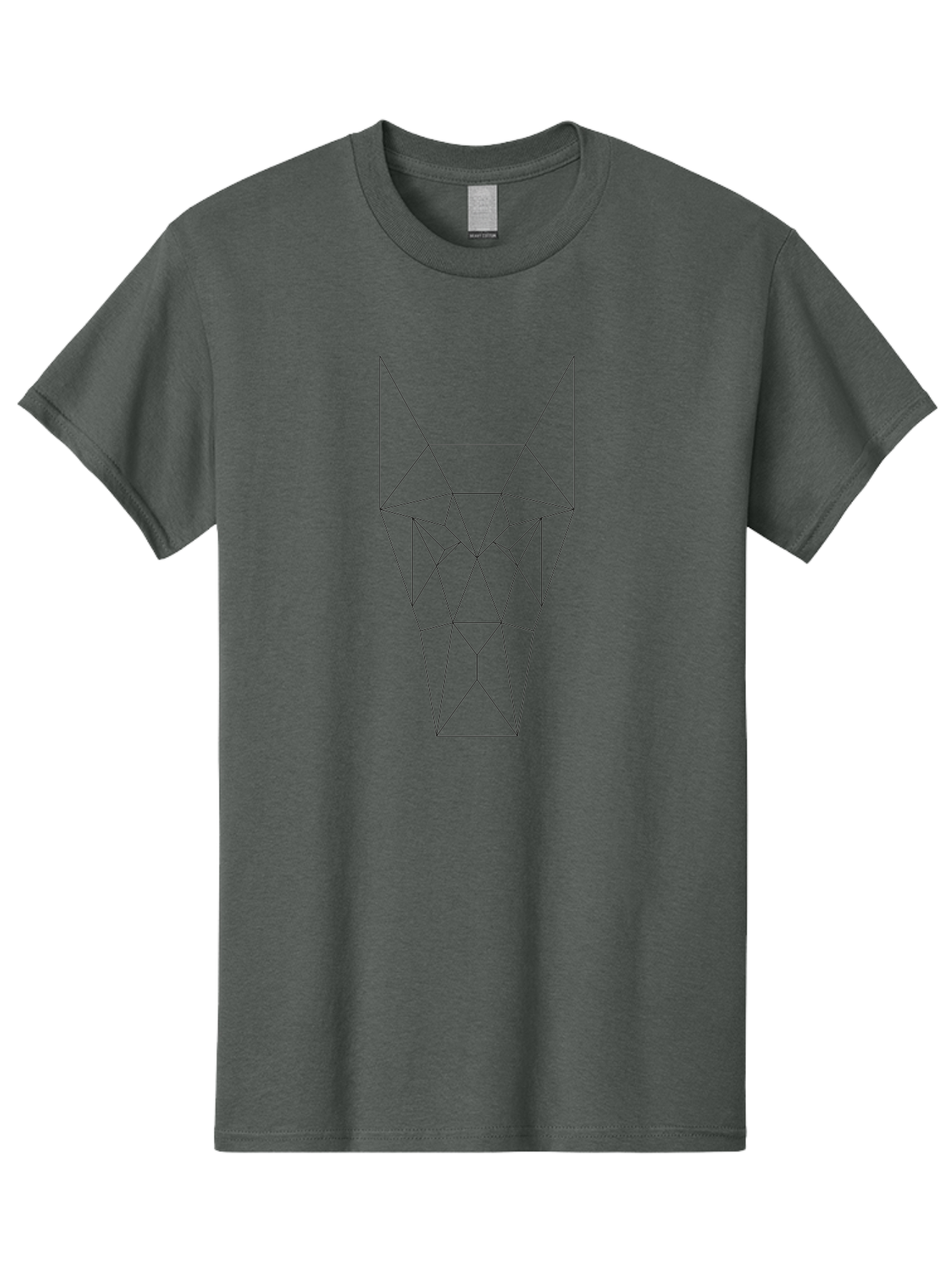 Geometric-Wolf-Head Men'S Graphic Tee, 100% Cotton, Comfortable Casual Summer Wear, Machine Washable, Geometric Wolf, Modern Art, Abstract Animal Design, Minimalist Style, Low-Poly Art, Futuristic Graphics, Polygonal Shape, -  Aaa718 9