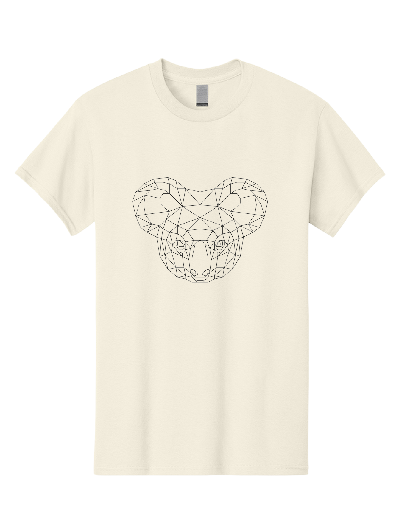 Koala-Polygon-Art Men'S Graphic Tee, 100% Cotton, Comfortable Casual Summer Wear, Machine Washable, Low-Poly Koala, Koala Head, Geometric Art, Modern Design, Minimalist Style, Koala Face, Wireframe Art, Simple Shapes, Abstract Animal, -  Aaa722 17