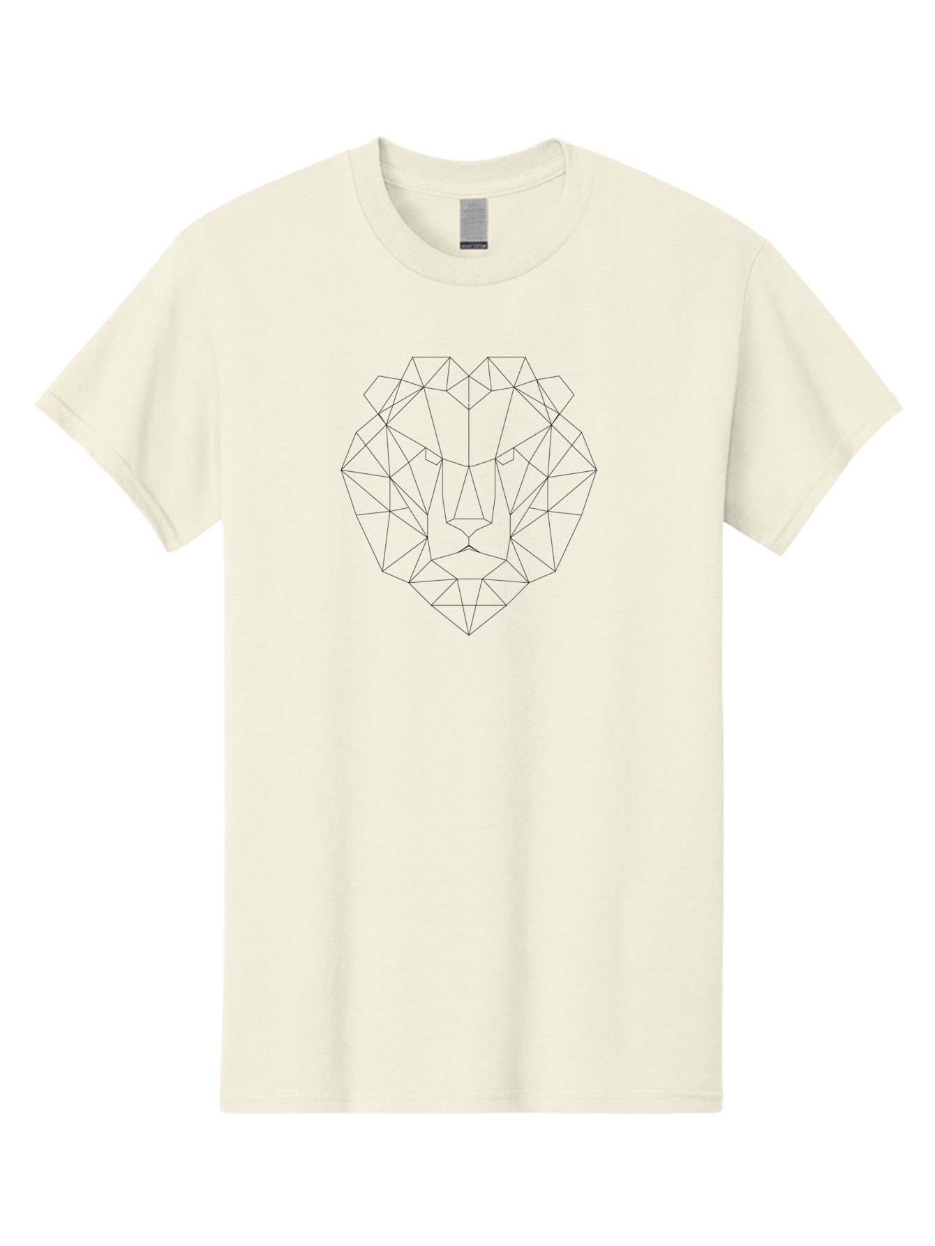 Lion-Head-1 Men'S Graphic Tee, 100% Cotton, Comfortable Casual Summer Wear, Machine Washable, Geometric Lion, Low Poly Art, Stylized Lion Head, Abstract Animal Design, Minimalist Illustration, Modern Vector Graphic, Lion Face, -  Aaa723 17