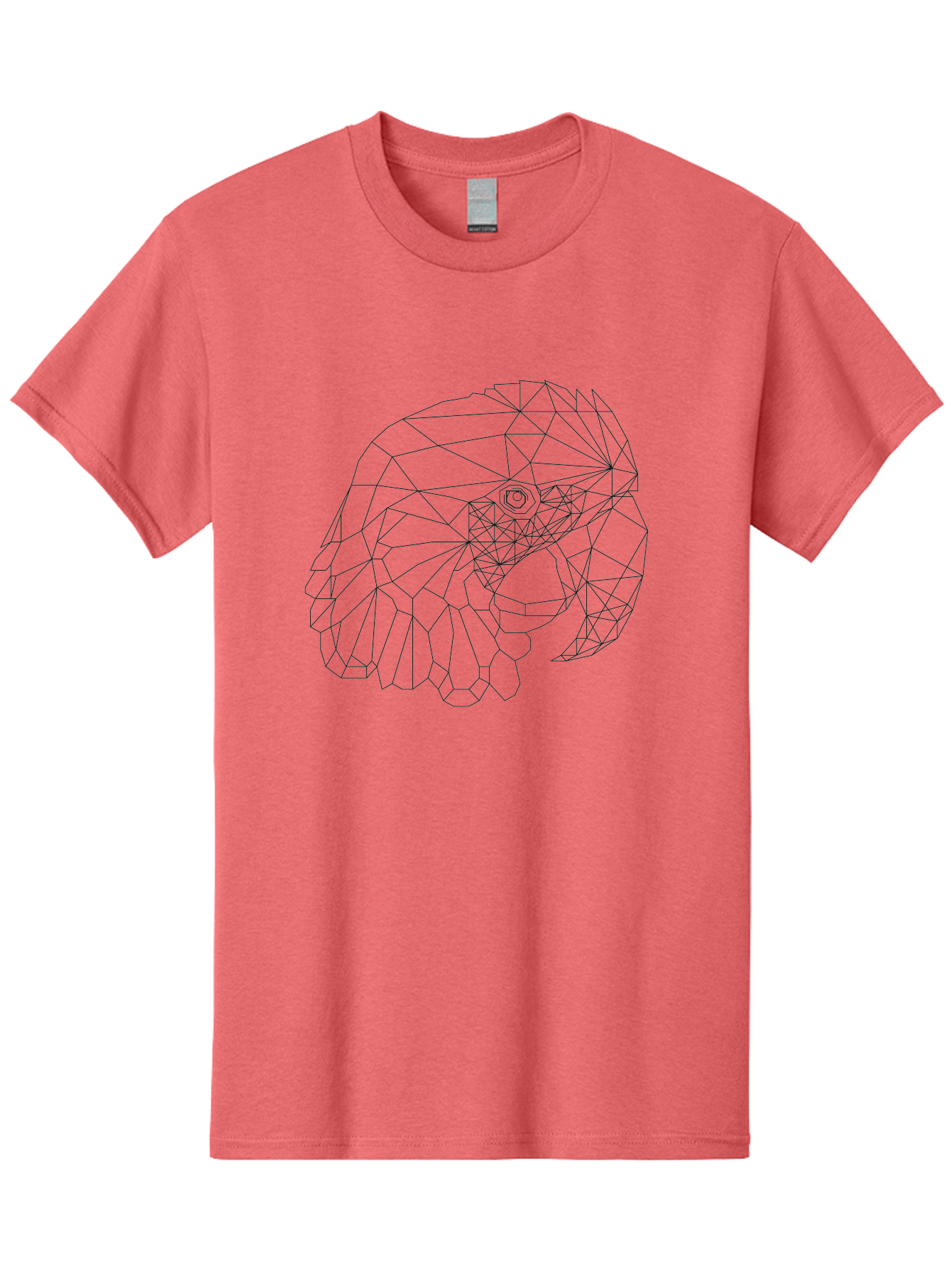 Low-Poly-Elephant-Head Men'S Graphic Tee, 100% Cotton, Comfortable Casual Summer Wear, Machine Washable, Low Poly Art, Geometric Design, Ram Skull Illustration, Abstract Animal Art, Minimalist Design, Modern Artwork, Stylized Ram Head, -  Aaa727 9