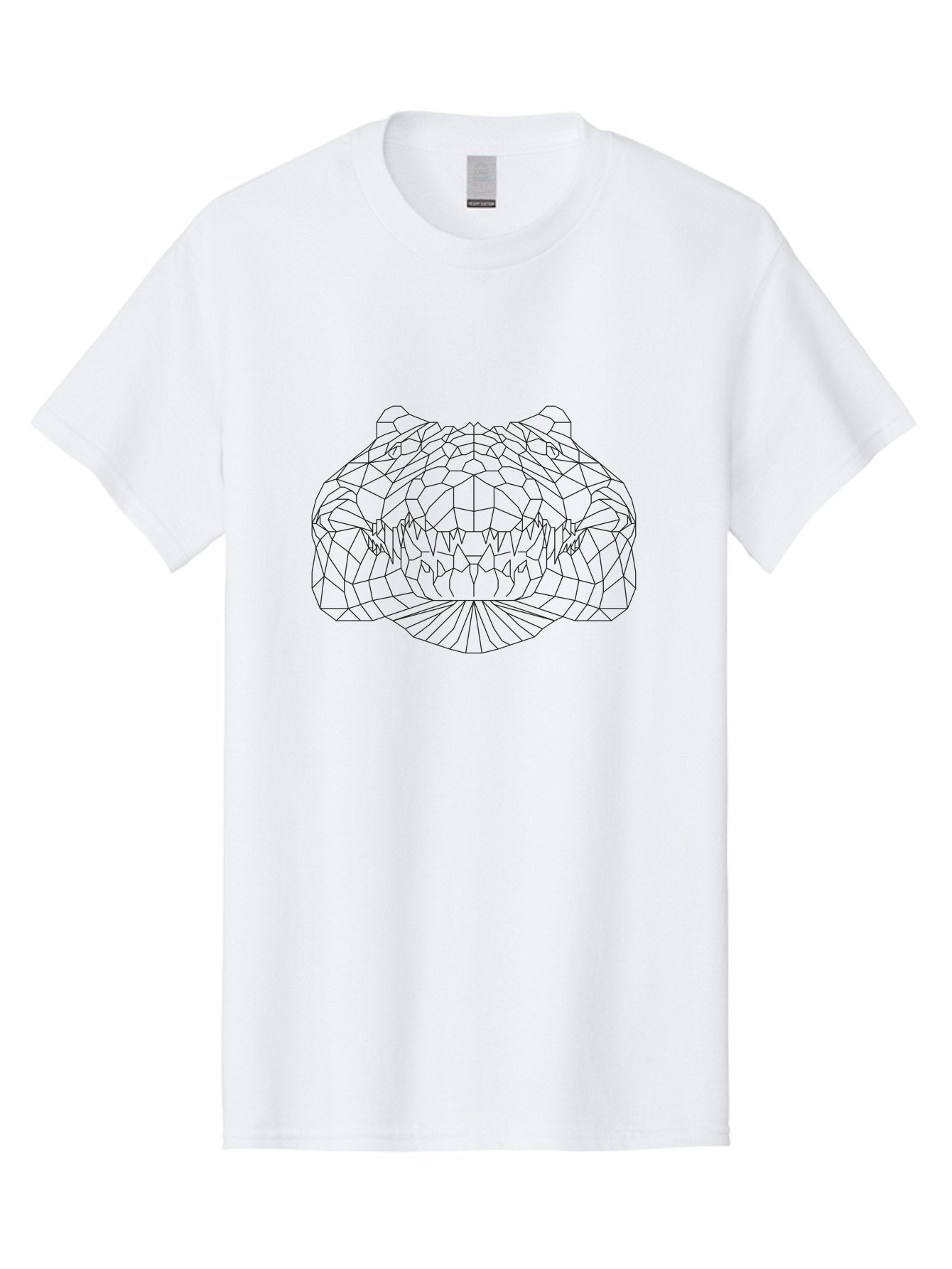 Low-Poly-Tiger-Head Men'S Graphic Tee, 100% Cotton, Comfortable Casual Summer Wear, Machine Washable, Low Poly Lion, Wireframe Style, Geometric Art, Lion Face, Animal Design, Futuristic Graphics, Digital Illustration, Polygonal Mesh, -  Aaa729 9