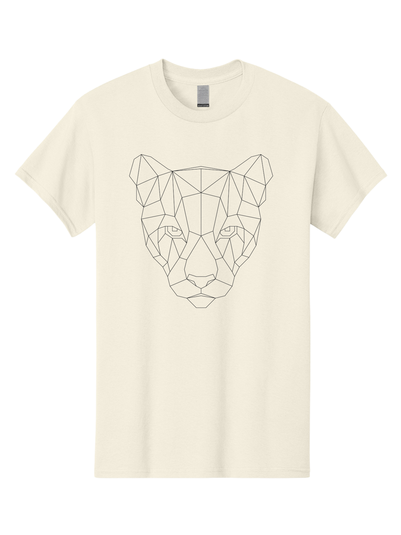 Polygon-Panther-Head Men'S Graphic Tee, 100% Cotton, Comfortable Casual Summer Wear, Machine Washable, Geometric Panther, Low Poly Art, Modern Design, Minimalist Style, Abstract Animal, Futuristic Graphics, Digital Illustration, -  Aaa733 17