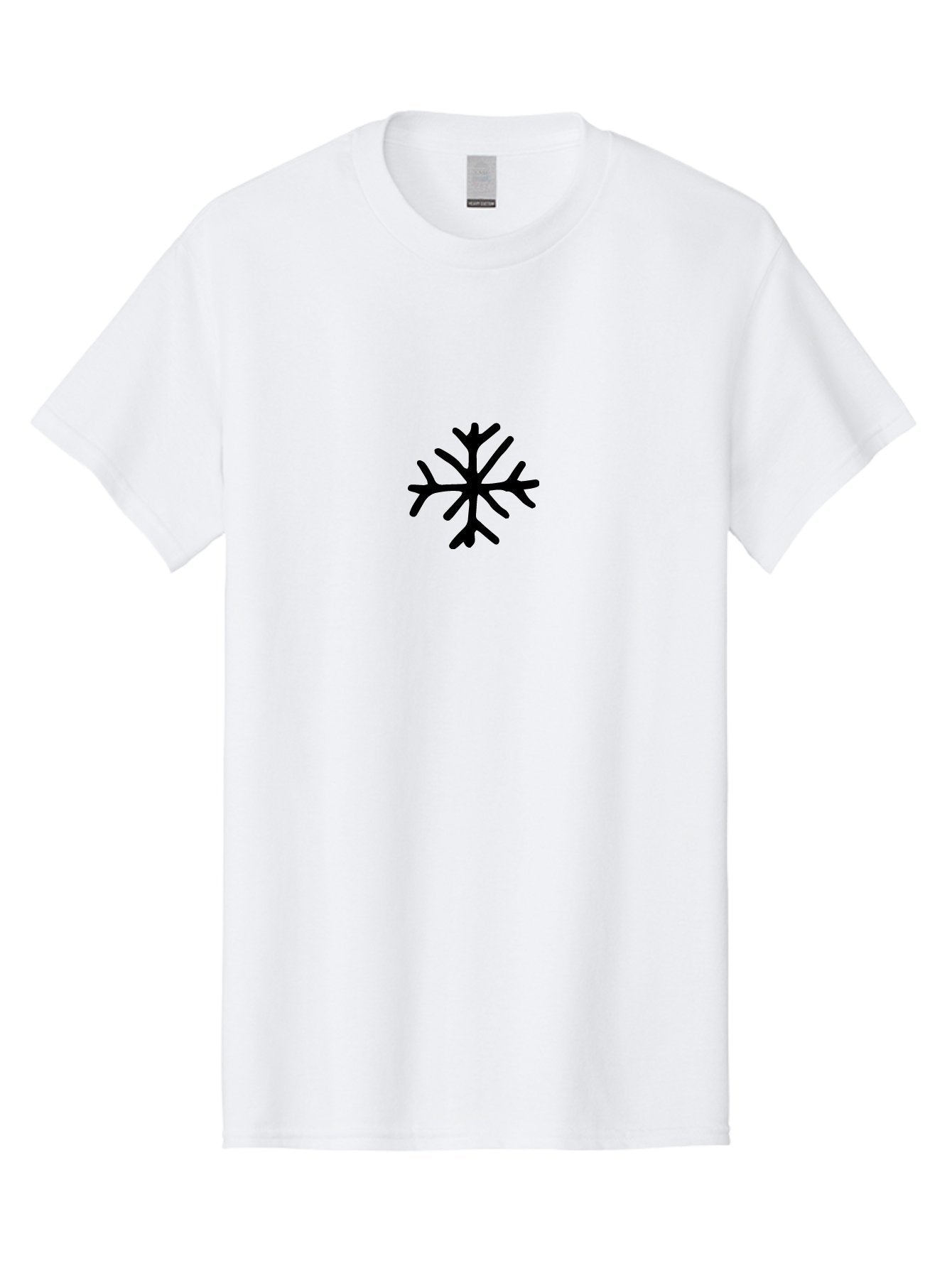 Asterisk-3 Men'S Graphic Tee, 100% Cotton, Comfortable Casual Summer Wear, Machine Washable, Black Snowflake, Winter Symbol, Frosty Design, Icy Pattern, Snow Crystal, Cold Weather Icon, Abstract Art, Simple Graphics -  Aaa746 13