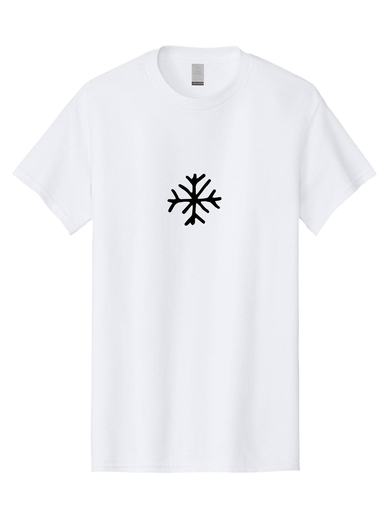 Asterisk-3 Men'S Graphic Tee, 100% Cotton, Comfortable Casual Summer Wear, Machine Washable, Black Snowflake, Winter Symbol, Frosty Design, Icy Pattern, Snow Crystal, Cold Weather Icon, Abstract Art, Simple Graphics -  Aaa746