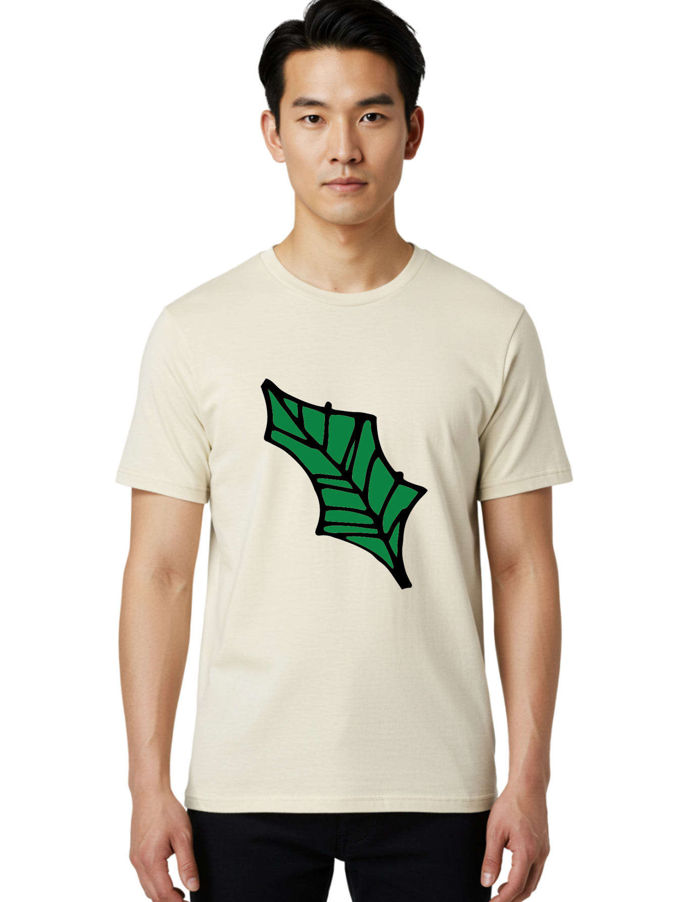 Bat-Wing-1 Men'S Graphic Tee, 100% Cotton, Comfortable Casual Summer Wear, Machine Washable, Bat, Black Outline, Green Fill, Abstract Shapes, Wing Pattern, Wildlife Art, Simple Design, Cartoon Style -  Aaa751 26