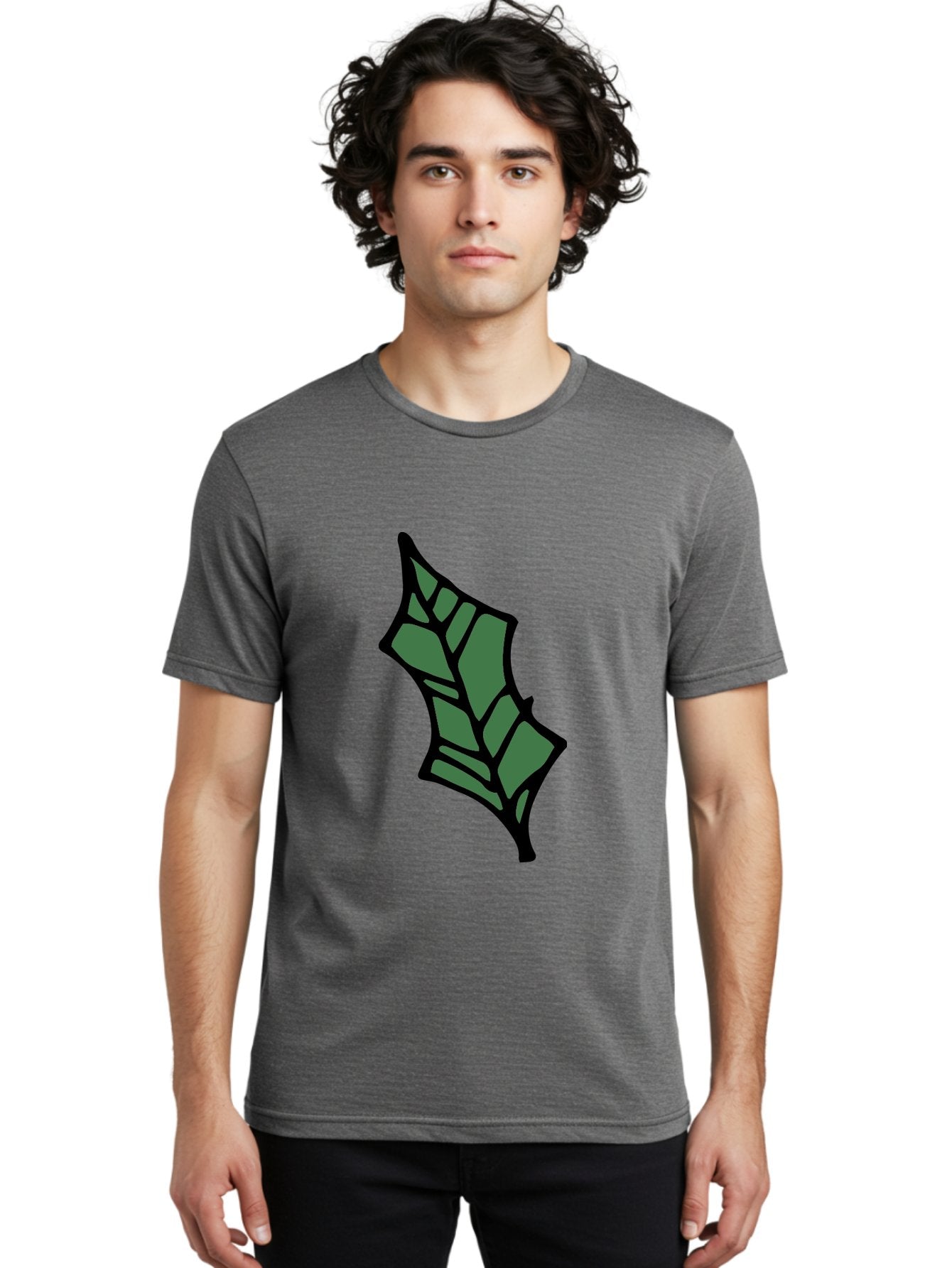 Bat-Wing Men'S Graphic Tee, 100% Cotton, Comfortable Casual Summer Wear, Machine Washable, Cartoon Bat, Simple Design, Dark Green, Black Outline, Geometric Shapes, Cartoon Style, Simple Illustration, Bat Symbol, Graphic Element -  Aaa752 24