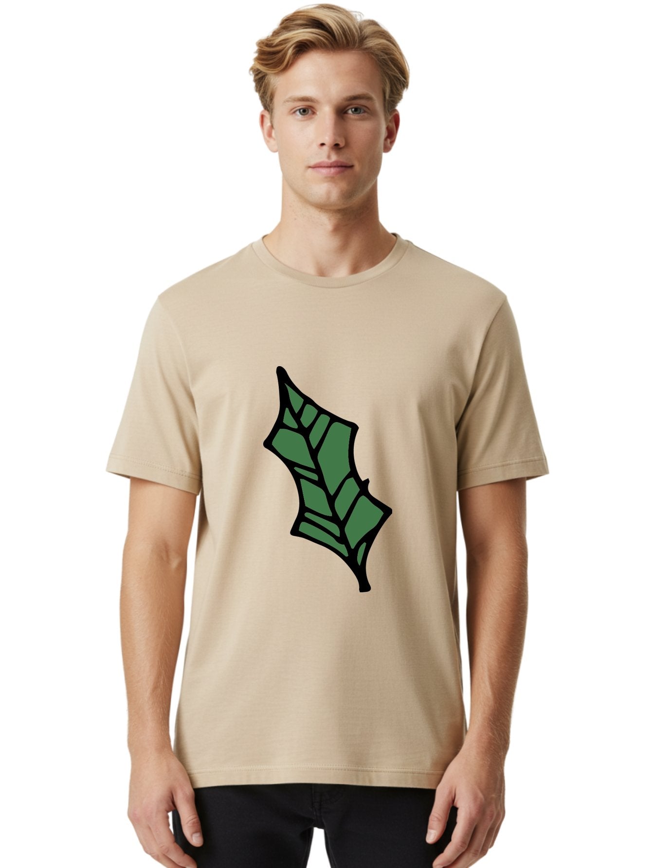 Bat-Wing Men'S Graphic Tee, 100% Cotton, Comfortable Casual Summer Wear, Machine Washable, Cartoon Bat, Simple Design, Dark Green, Black Outline, Geometric Shapes, Cartoon Style, Simple Illustration, Bat Symbol, Graphic Element -  Aaa752 29