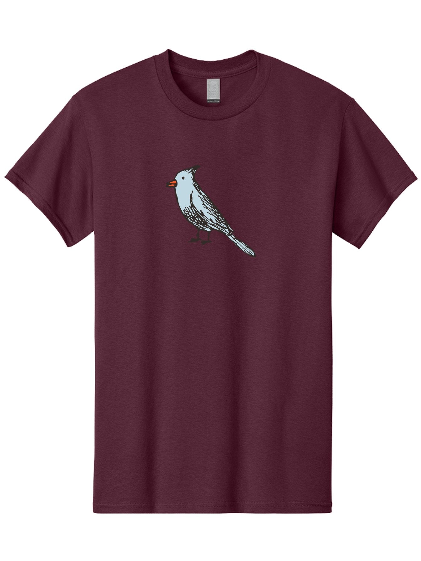 Bird-1 Men'S Graphic Tee, 100% Cotton, Comfortable Casual Summer Wear, Machine Washable, Cartoon Bird, Simple Drawing, White Bird, Black Feathers, Orange Beak, Childish Art, Minimalist Design, Stylized Illustration, Simple Shapes, Cute Bird -  Aaa755 7