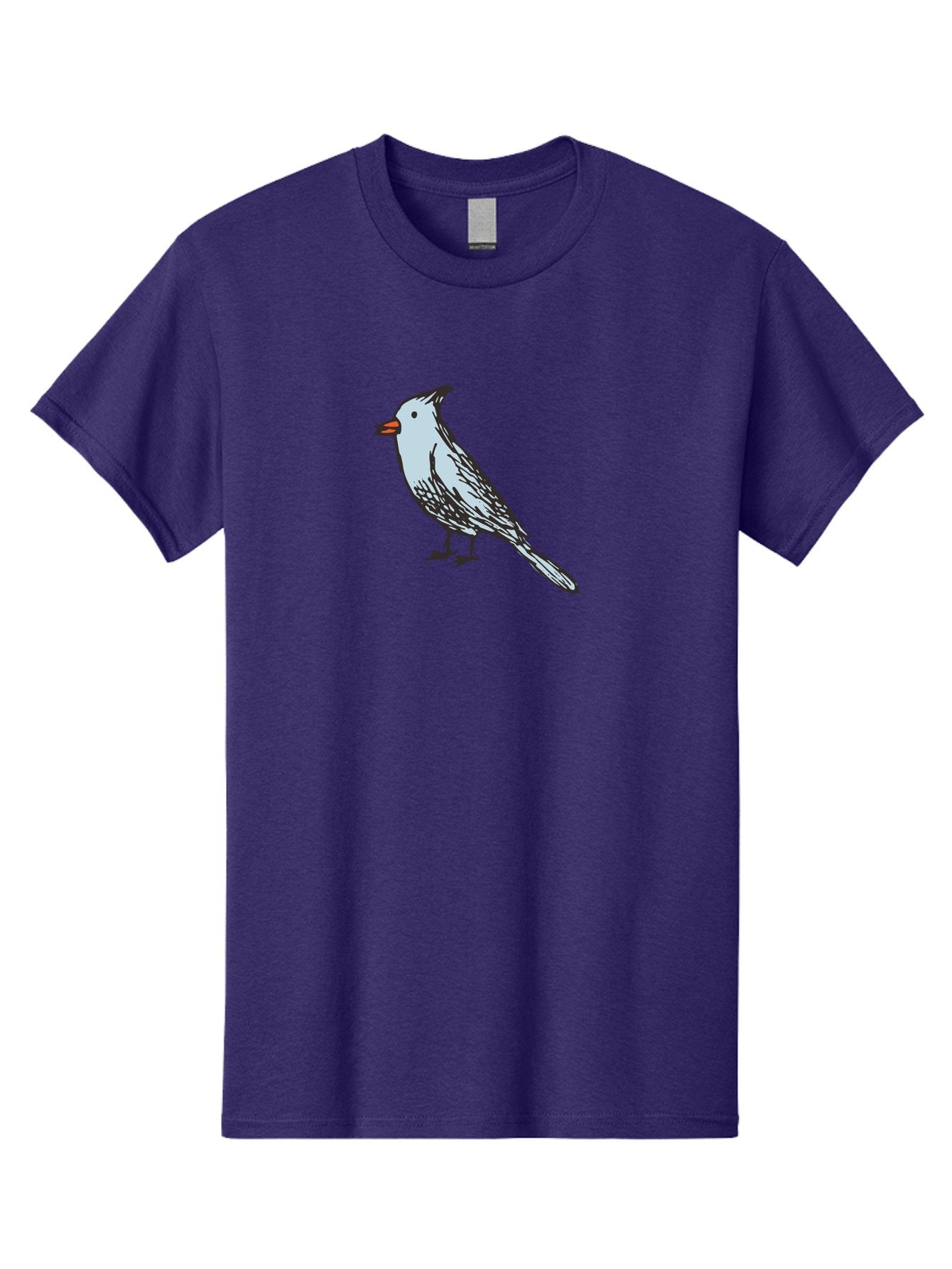 Bird-1 Men'S Graphic Tee, 100% Cotton, Comfortable Casual Summer Wear, Machine Washable, Cartoon Bird, Simple Drawing, White Bird, Black Feathers, Orange Beak, Childish Art, Minimalist Design, Stylized Illustration, Simple Shapes, Cute Bird -  Aaa755 8