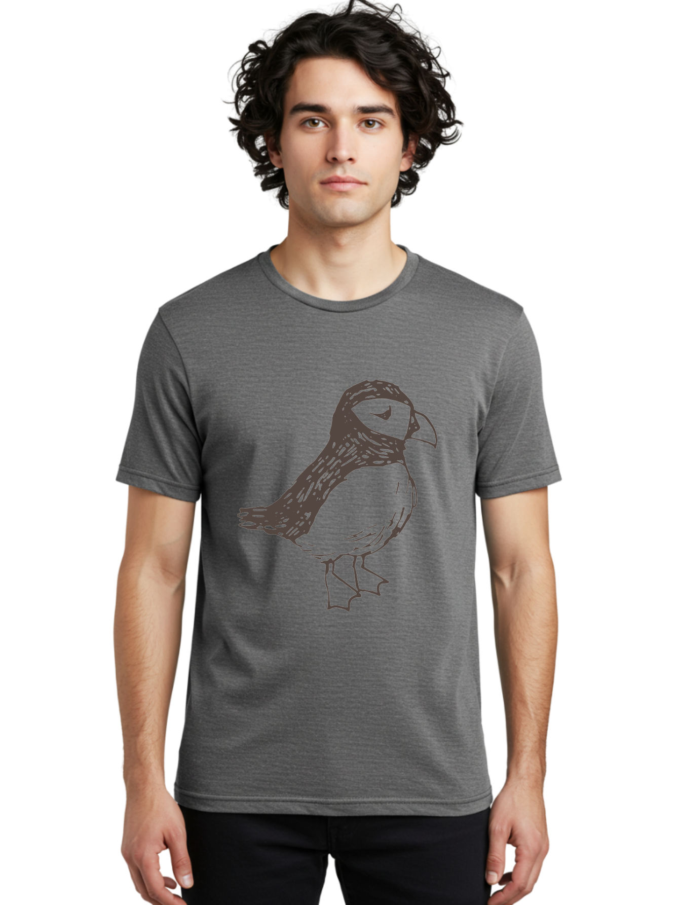 Bird Men'S Graphic Tee, 100% Cotton, Comfortable Casual Summer Wear, Machine Washable, Sketch Of Bird, Bird Drawing, Simple Art, Minimalist Design, Bird Species, Wildlife Illustration, Birdwatching, Nature Art -  Aaa757 8
