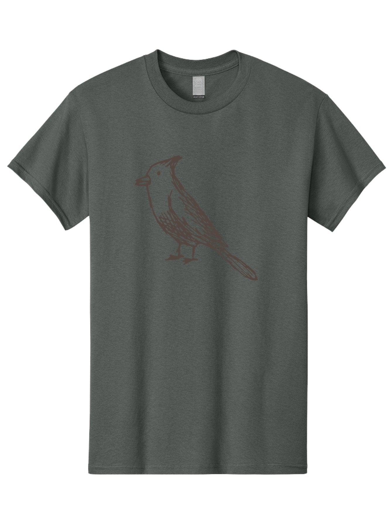 Black-Bird Men'S Graphic Tee, 100% Cotton, Comfortable Casual Summer Wear, Machine Washable, Simple Line Drawing, Bird Silhouette, Wildlife Art, Minimalist Design, Feathered Friend, Songbird -  Aaa758 12