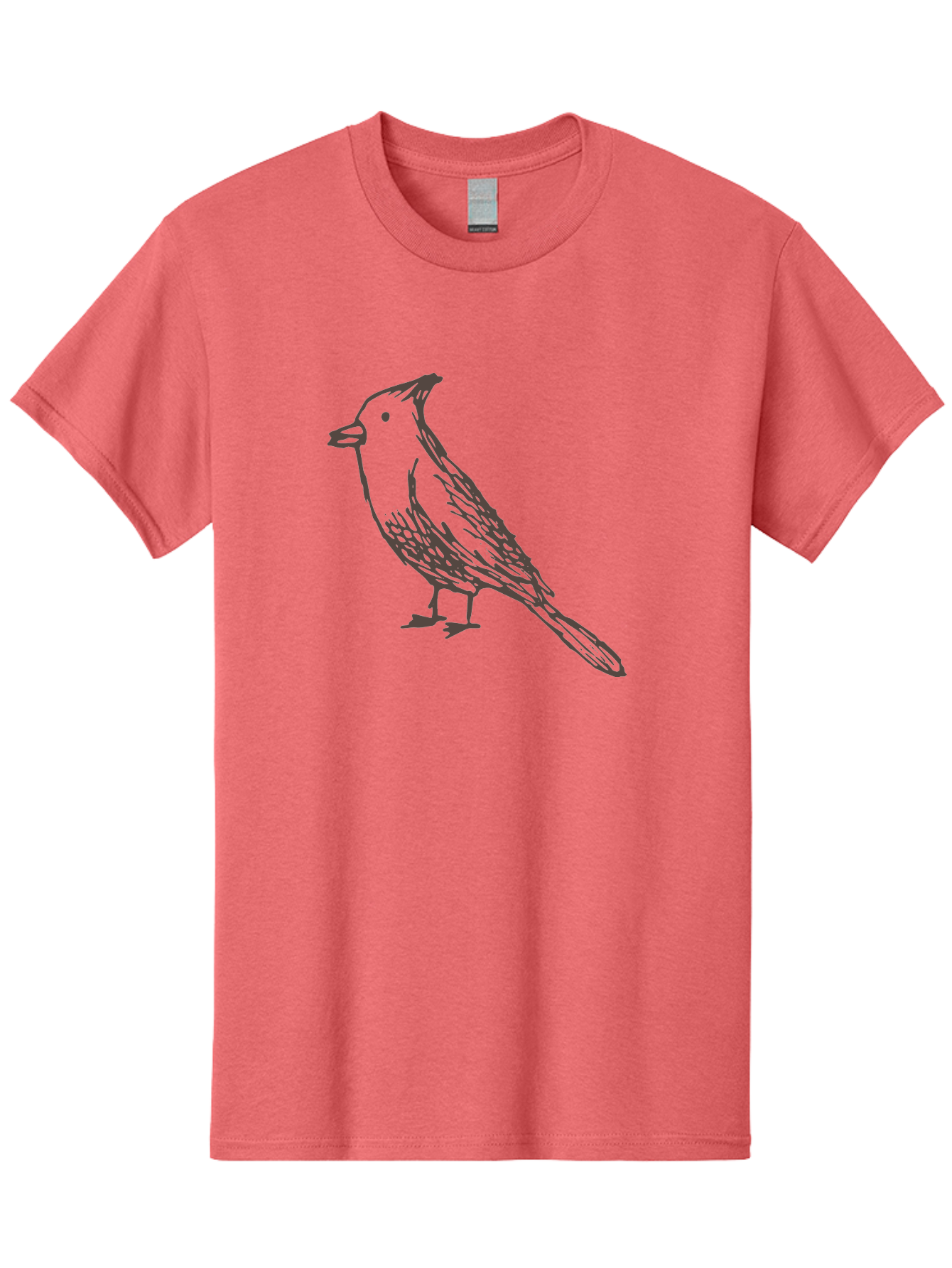 Black-Bird Men'S Graphic Tee, 100% Cotton, Comfortable Casual Summer Wear, Machine Washable, Simple Line Drawing, Bird Silhouette, Wildlife Art, Minimalist Design, Feathered Friend, Songbird -  Aaa758 27