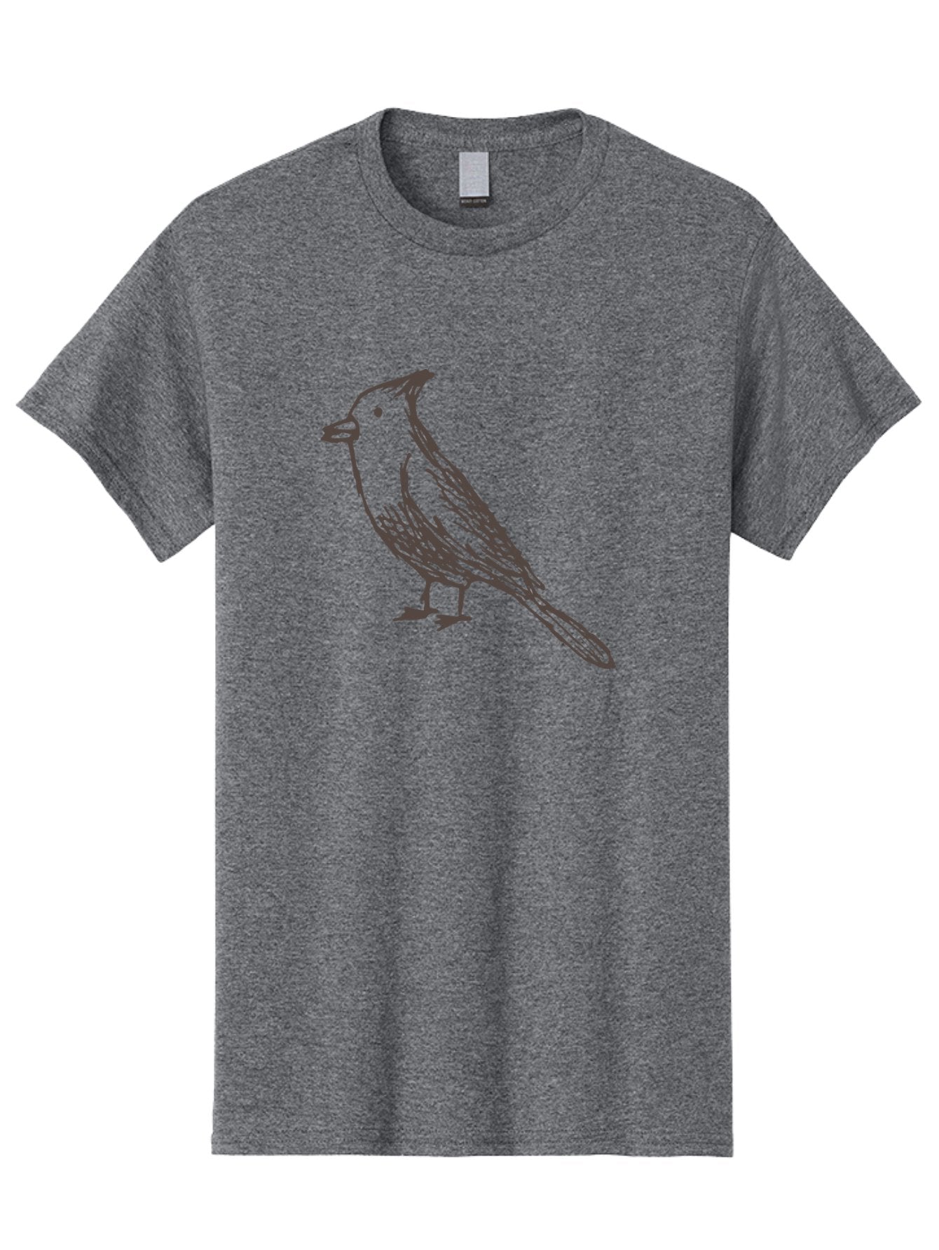 Black-Bird Men'S Graphic Tee, 100% Cotton, Comfortable Casual Summer Wear, Machine Washable, Simple Line Drawing, Bird Silhouette, Wildlife Art, Minimalist Design, Feathered Friend, Songbird -  Aaa758 4