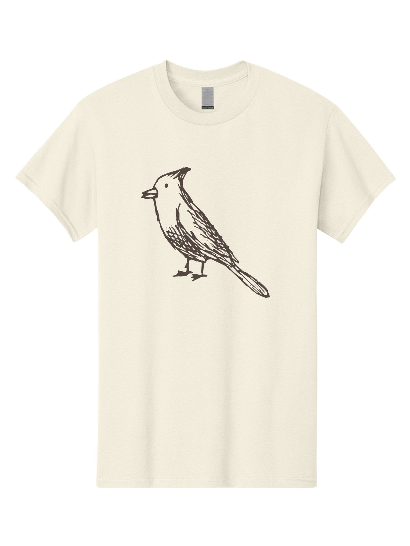 Black-Bird Men'S Graphic Tee, 100% Cotton, Comfortable Casual Summer Wear, Machine Washable, Simple Line Drawing, Bird Silhouette, Wildlife Art, Minimalist Design, Feathered Friend, Songbird -  Aaa758 9