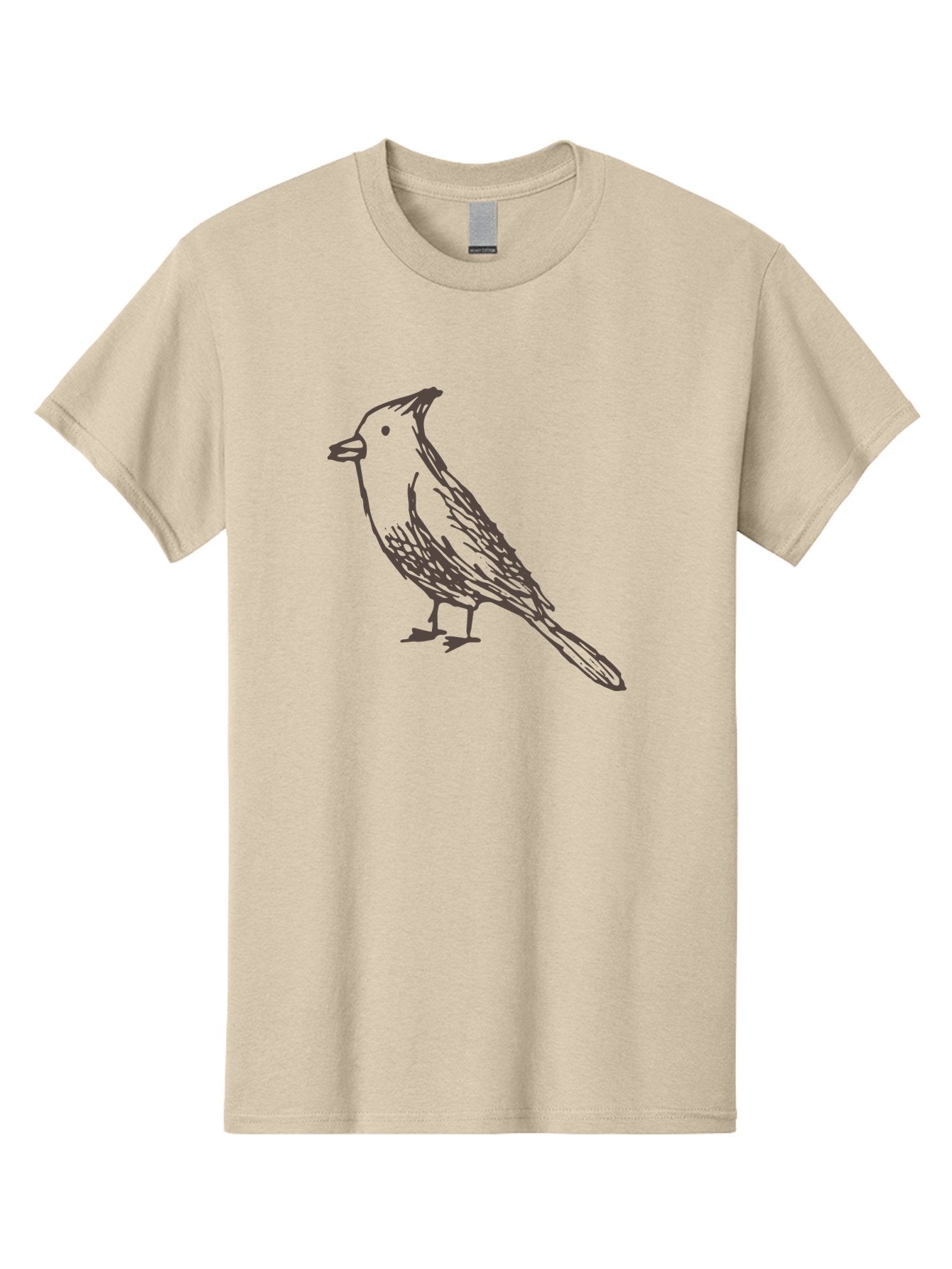 Black-Bird Men'S Graphic Tee, 100% Cotton, Comfortable Casual Summer Wear, Machine Washable, Simple Line Drawing, Bird Silhouette, Wildlife Art, Minimalist Design, Feathered Friend, Songbird -  Aaa758 15