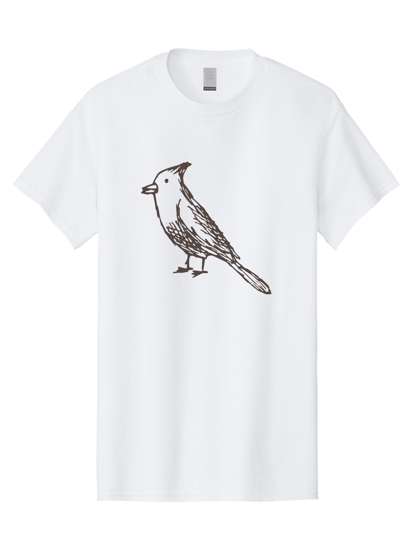 Black-Bird Men'S Graphic Tee, 100% Cotton, Comfortable Casual Summer Wear, Machine Washable, Simple Line Drawing, Bird Silhouette, Wildlife Art, Minimalist Design, Feathered Friend, Songbird -  Aaa758 6