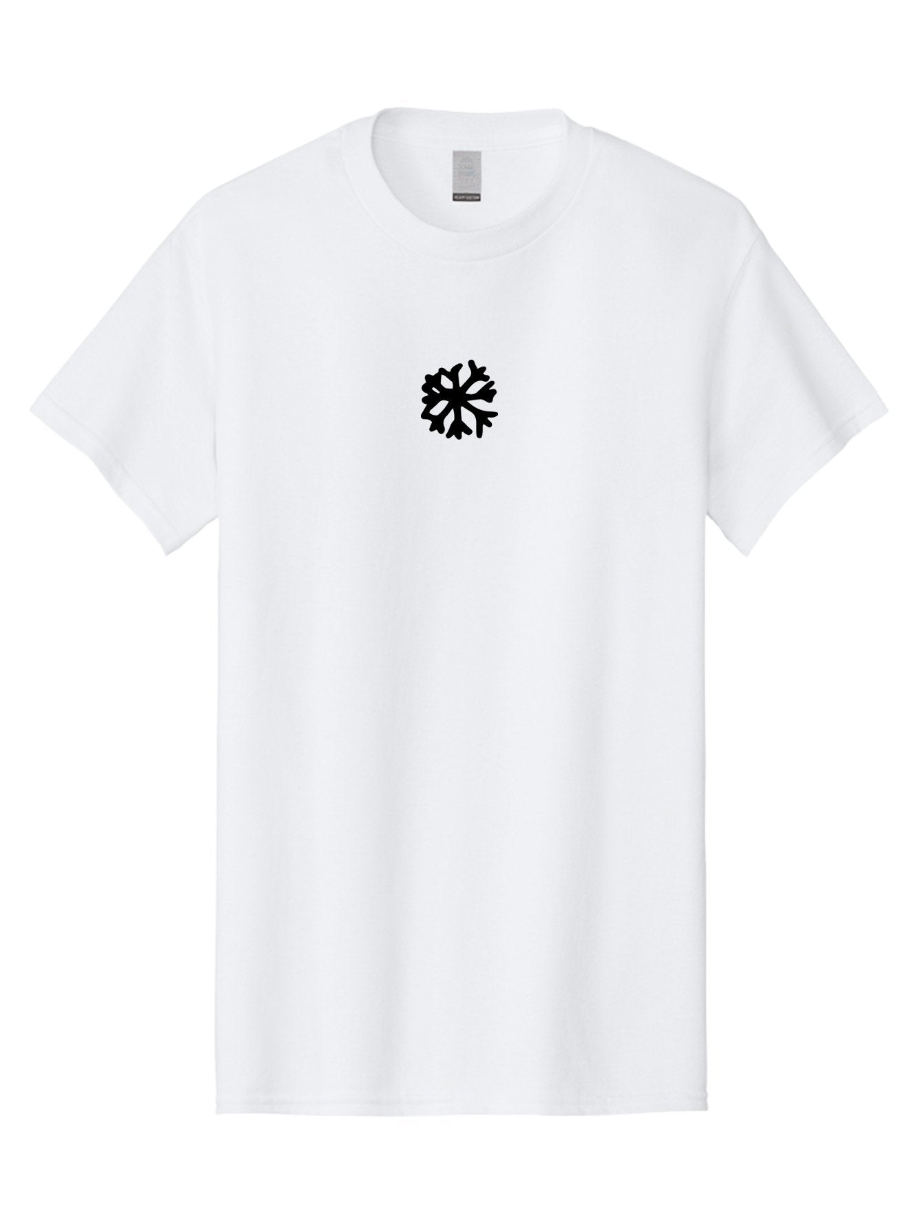 Black-Snowflake Men'S Graphic Tee, 100% Cotton, Comfortable Casual Summer Wear, Machine Washable, Black Snowflake, Winter Symbol, Frosty Design, Abstract Shape, Christmas Theme, Seasonal Icon, Frozen Motif -  Aaa762 3