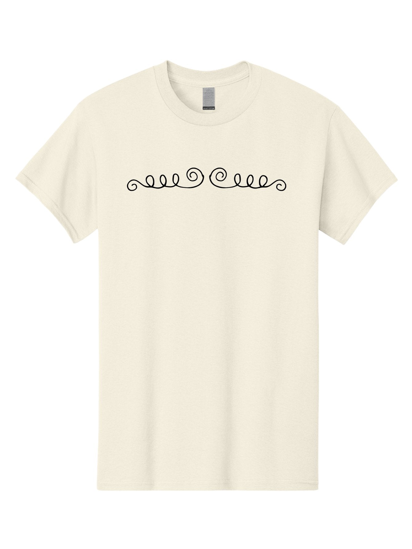 Black-Swirls Men'S Graphic Tee, 100% Cotton, Comfortable Casual Summer Wear, Machine Washable, Swirling Lines, Abstract Art, Minimalist Design, Elegant Typography, Decorative Elements, Simple Shapes, Artistic Expression -  Aaa765