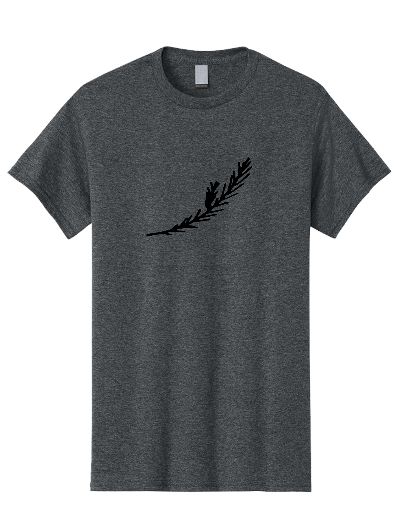 Black-Twig-Silhouette Men'S Graphic Tee, 100% Cotton, Comfortable Casual Summer Wear, Machine Washable, Pine Needles Silhouette, Minimalist Design, Simple Graphics, Sprig Of Pine, Black On Green, Foliage Icon, Nature Symbol -  Aaa766 7