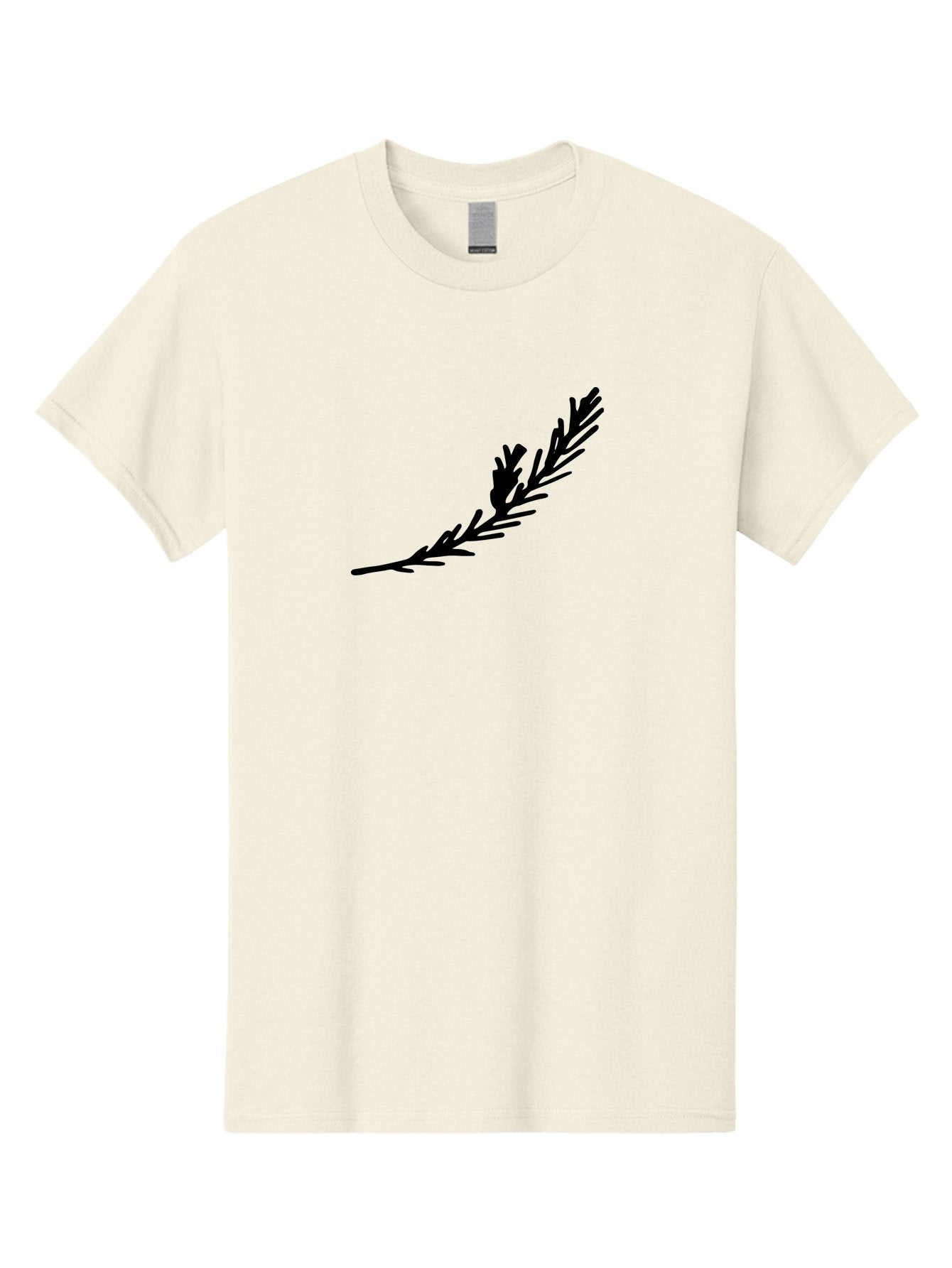 Black-Twig-Silhouette Men'S Graphic Tee, 100% Cotton, Comfortable Casual Summer Wear, Machine Washable, Pine Needles Silhouette, Minimalist Design, Simple Graphics, Sprig Of Pine, Black On Green, Foliage Icon, Nature Symbol -  Aaa766 8