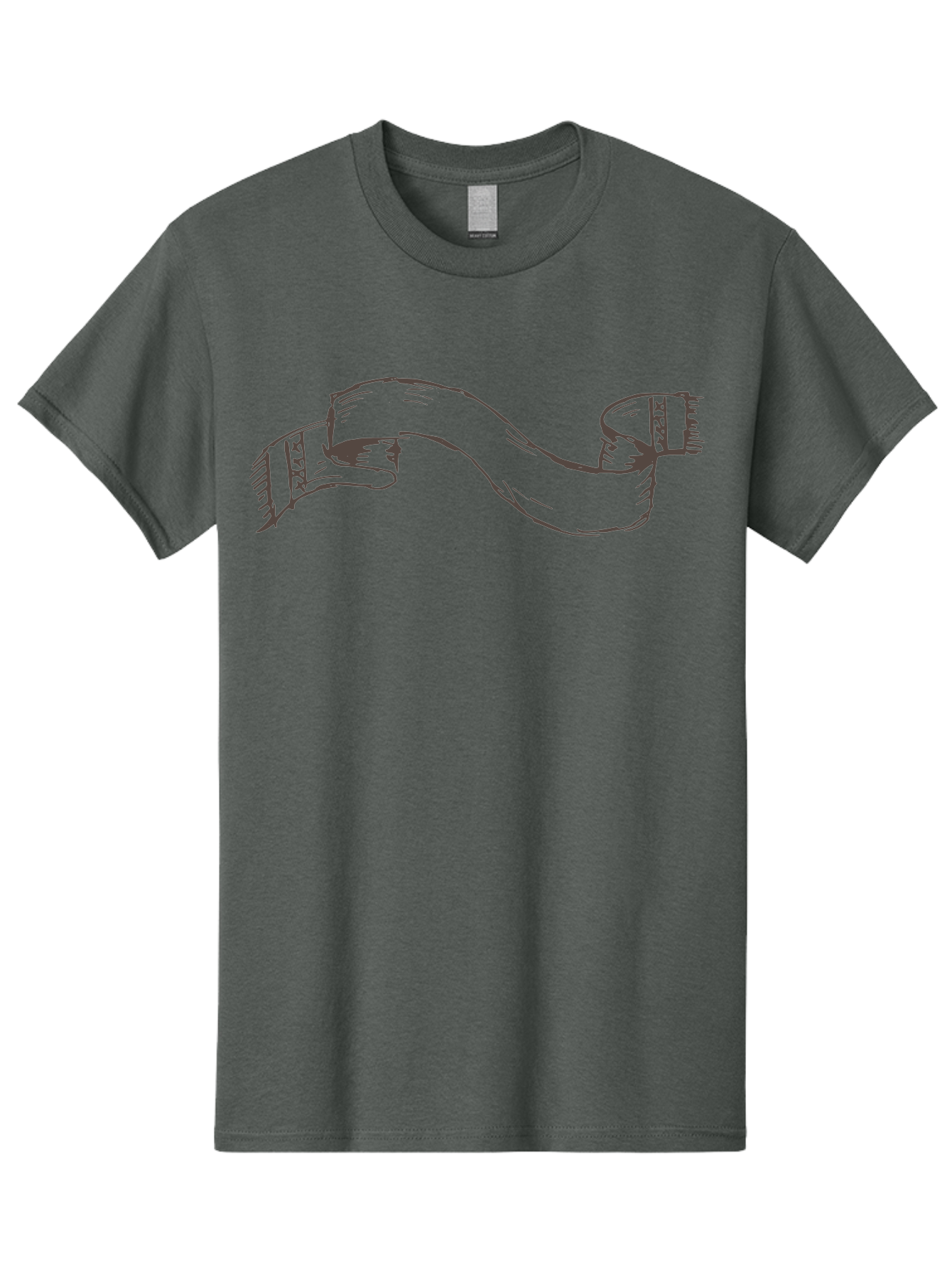 Blank-Ribbon-Banner Men'S Graphic Tee, 100% Cotton, Comfortable Casual Summer Wear, Machine Washable, Ribbon Banner, Graphic Design Element, Decorative Curve, Flowing Ribbon, Elegant Design, Creative Graphics, Illustration Art, -  Aaa768 3