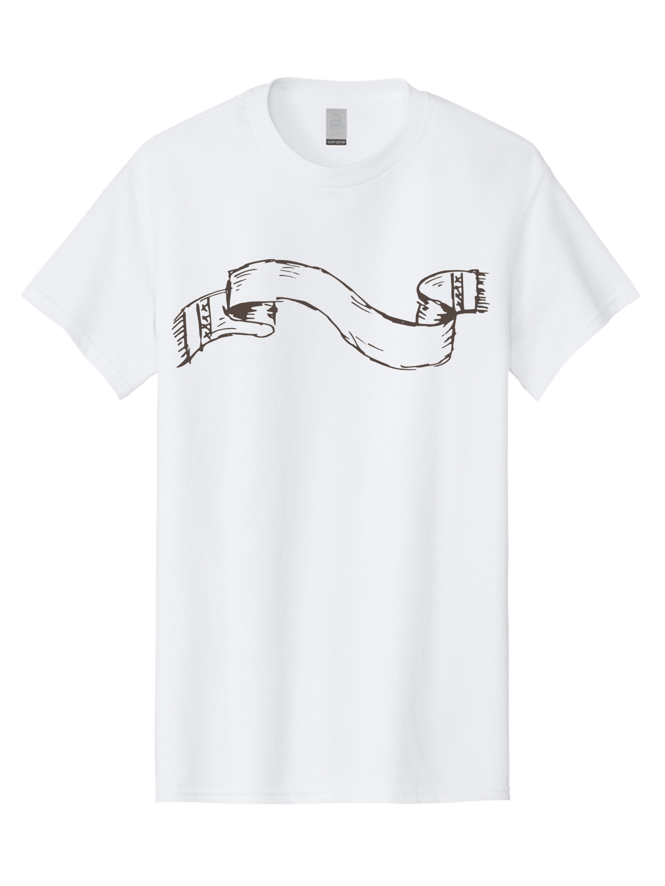 Blank-Ribbon-Banner Men'S Graphic Tee, 100% Cotton, Comfortable Casual Summer Wear, Machine Washable, Ribbon Banner, Graphic Design Element, Decorative Curve, Flowing Ribbon, Elegant Design, Creative Graphics, Illustration Art, -  Aaa768 29
