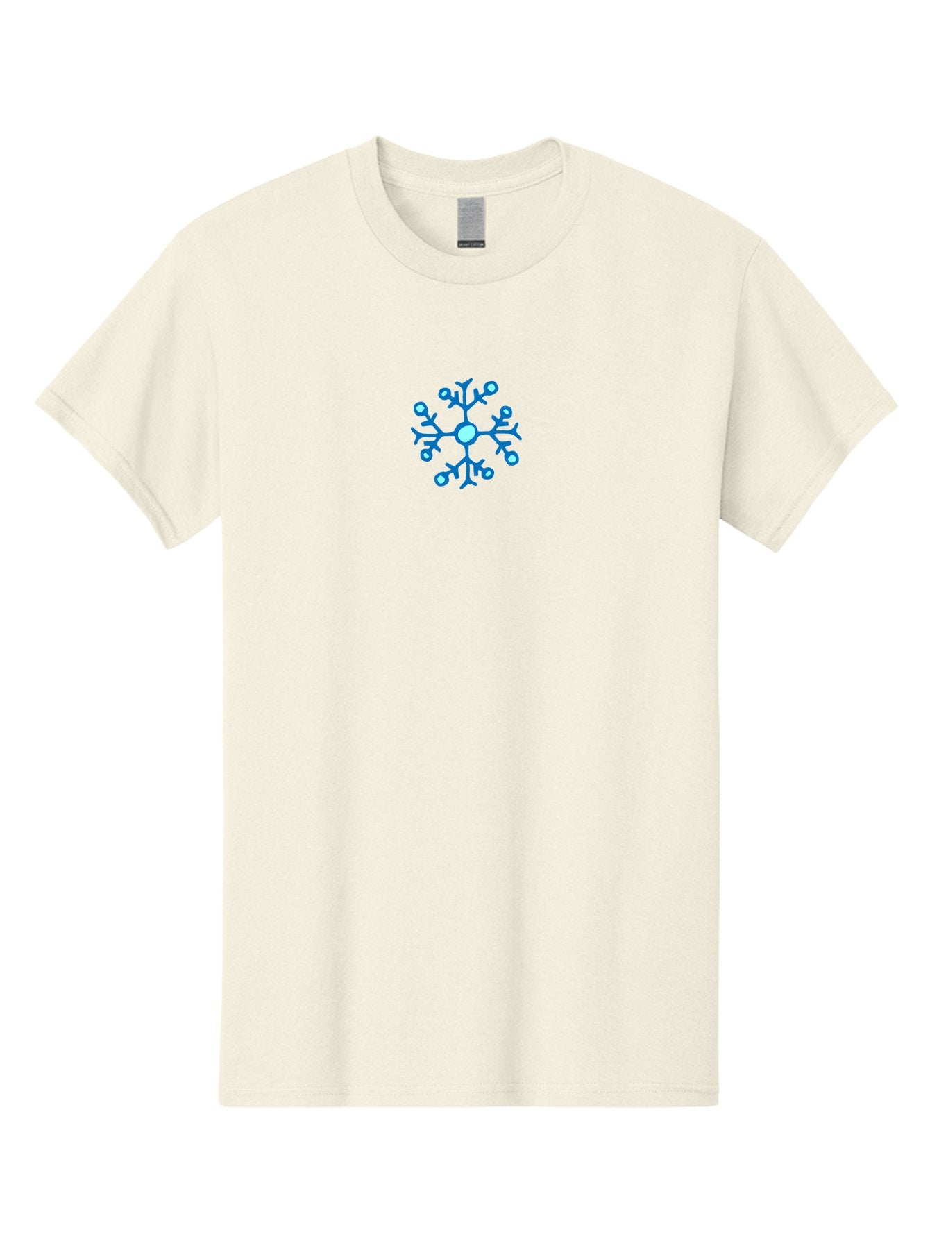 Blue-Snowflake Men'S Graphic Tee, 100% Cotton, Comfortable Casual Summer Wear, Machine Washable, Blue Snowflake, Winter Wonderland, Frosty Design, Icy Pattern, Delicate Flakes, Snow Crystal, Seasonal Decoration, Frozen Beauty, Winter Theme -  Aaa769