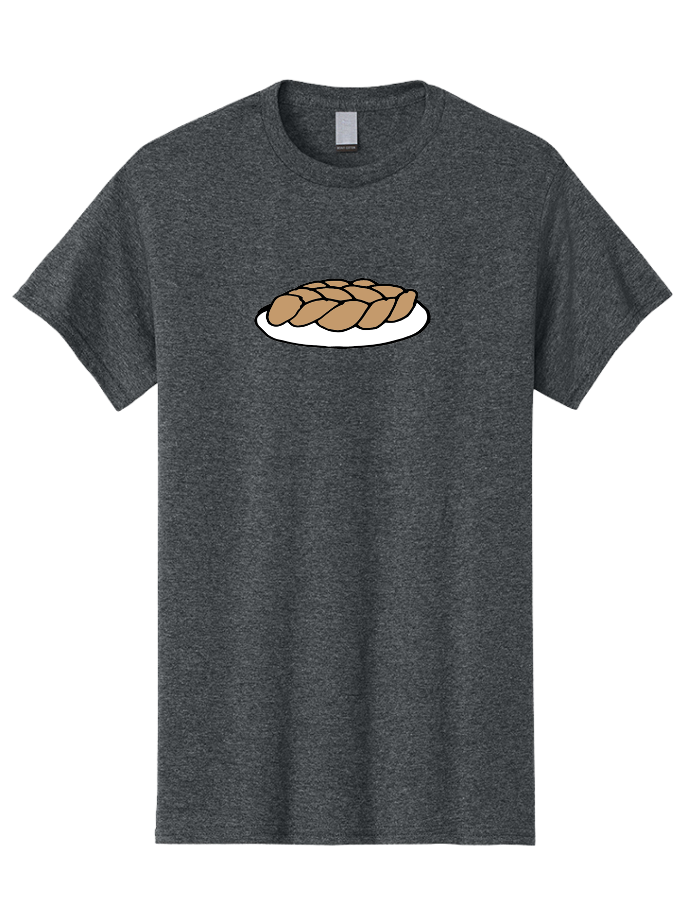 Braided-Loaf-Of-Bread Men'S Graphic Tee, 100% Cotton, Comfortable Casual Summer Wear, Machine Washable, Braided Bread, Baked Goods, Artisanal Bread, Bread On Plate, White Plate, Brown Bread, Traditional Bread, Freshly Baked -  Aaa771 7
