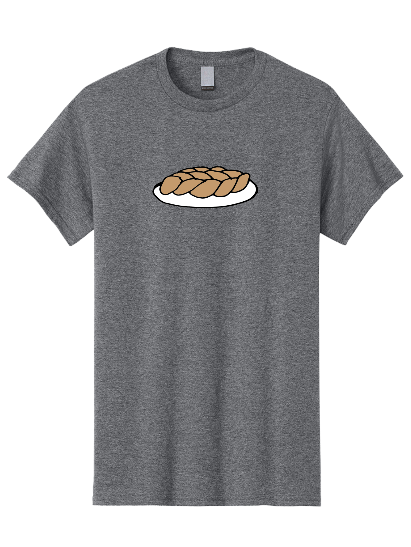 Braided-Loaf-Of-Bread Men'S Graphic Tee, 100% Cotton, Comfortable Casual Summer Wear, Machine Washable, Braided Bread, Baked Goods, Artisanal Bread, Bread On Plate, White Plate, Brown Bread, Traditional Bread, Freshly Baked -  Aaa771 9