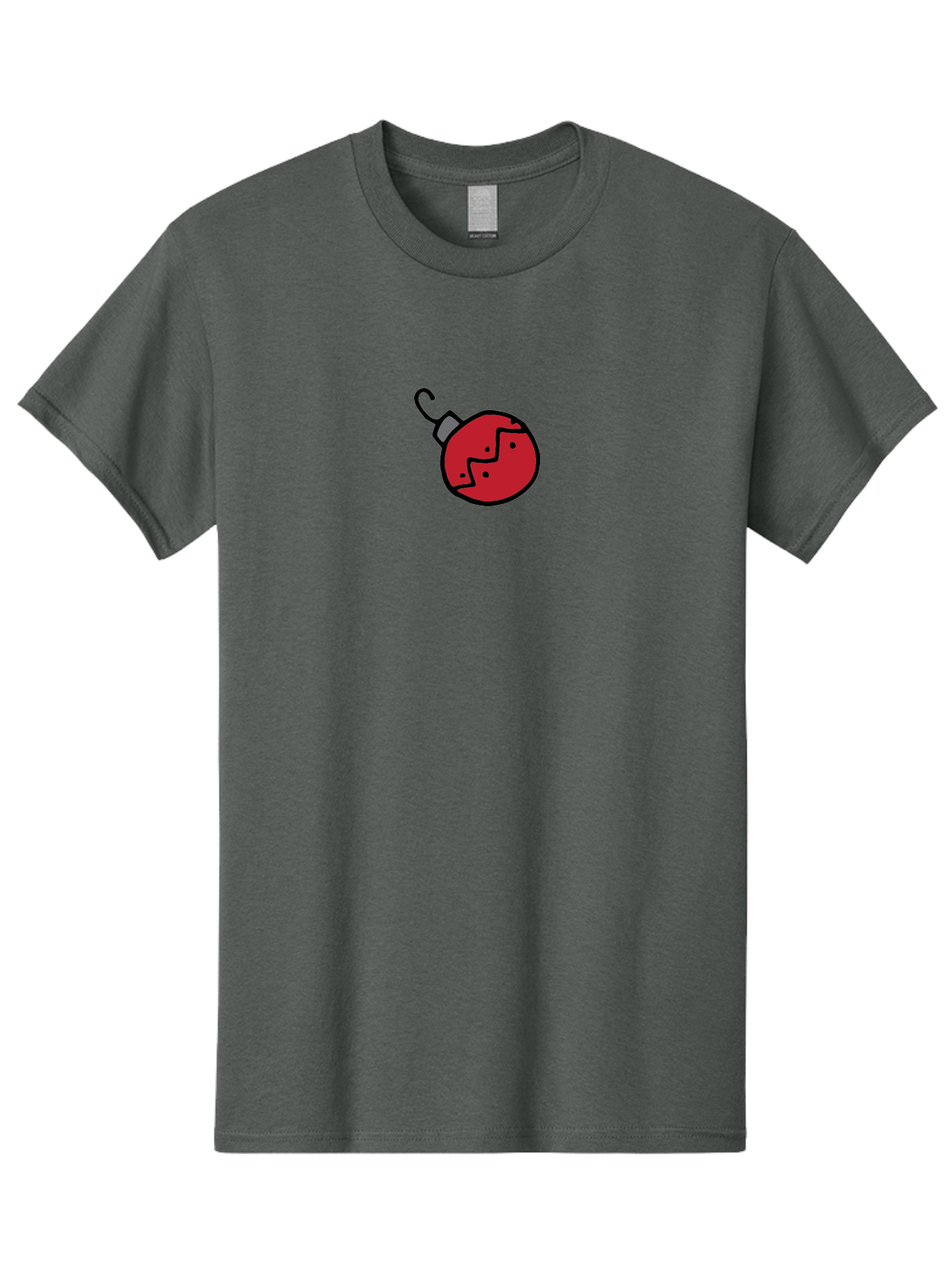 Broken-Red-Bauble Men'S Graphic Tee, 100% Cotton, Comfortable Casual Summer Wear, Machine Washable, Broken Christmas Ornament, Red Bauble, Shattered Decoration, Festive Fragility, Holiday Decor, Cracked Glass, Black Outline -  Aaa773 3