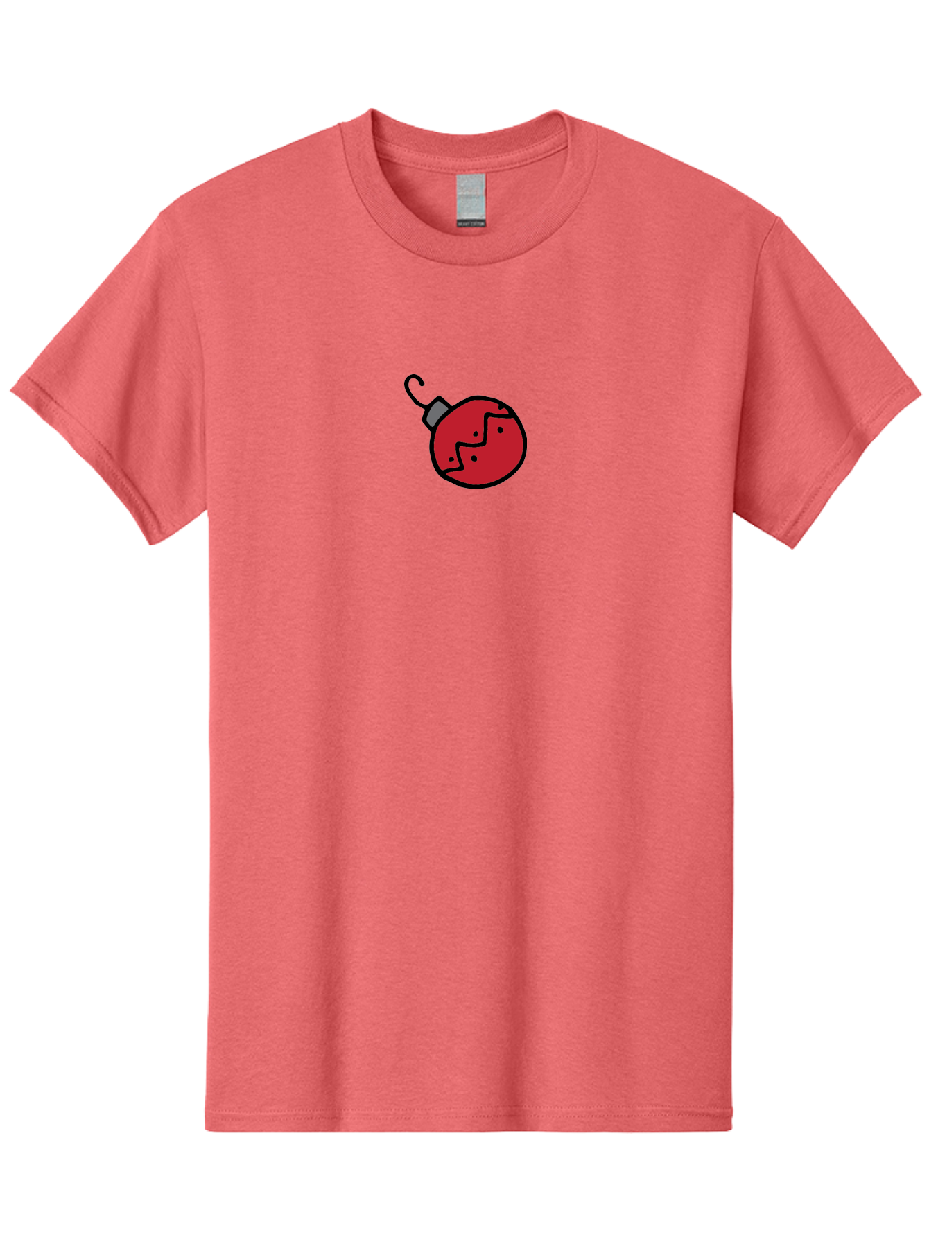 Broken-Red-Bauble Men'S Graphic Tee, 100% Cotton, Comfortable Casual Summer Wear, Machine Washable, Broken Christmas Ornament, Red Bauble, Shattered Decoration, Festive Fragility, Holiday Decor, Cracked Glass, Black Outline -  Aaa773 5